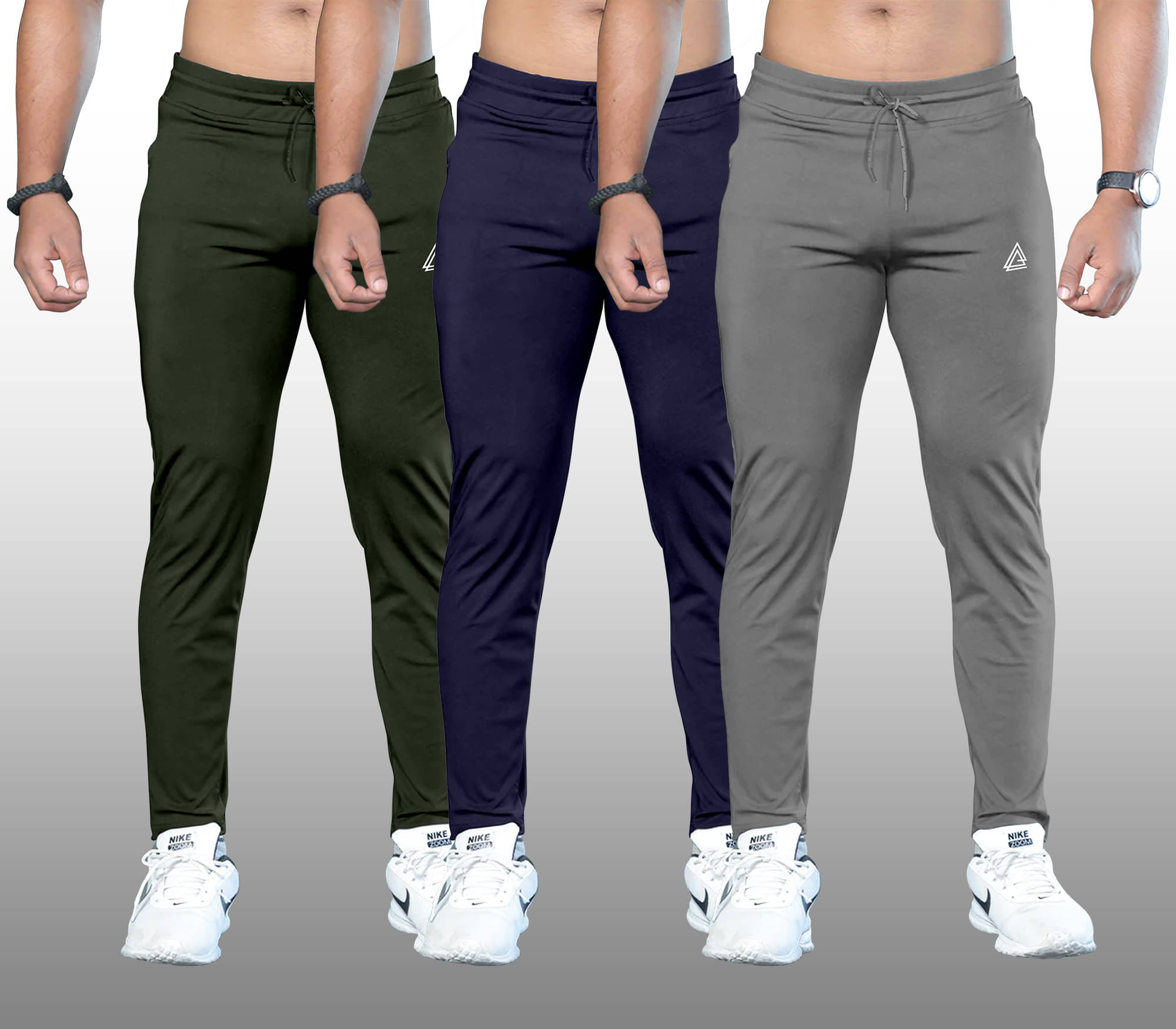 FTX Silver Lycra Men's Trackpants ( Pack of 3 ) FTX Silver Lycra Men's Trackpants ( Pack of 3 )