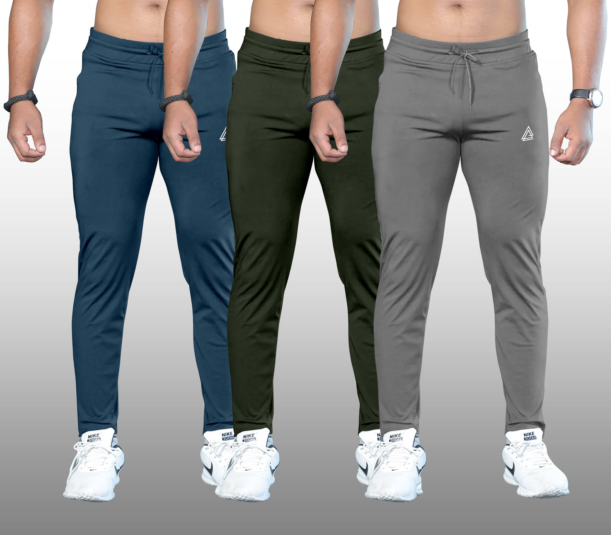 FTX Silver Lycra Men's Trackpants ( Pack of 3 ) FTX Silver Lycra Men's Trackpants ( Pack of 3 )