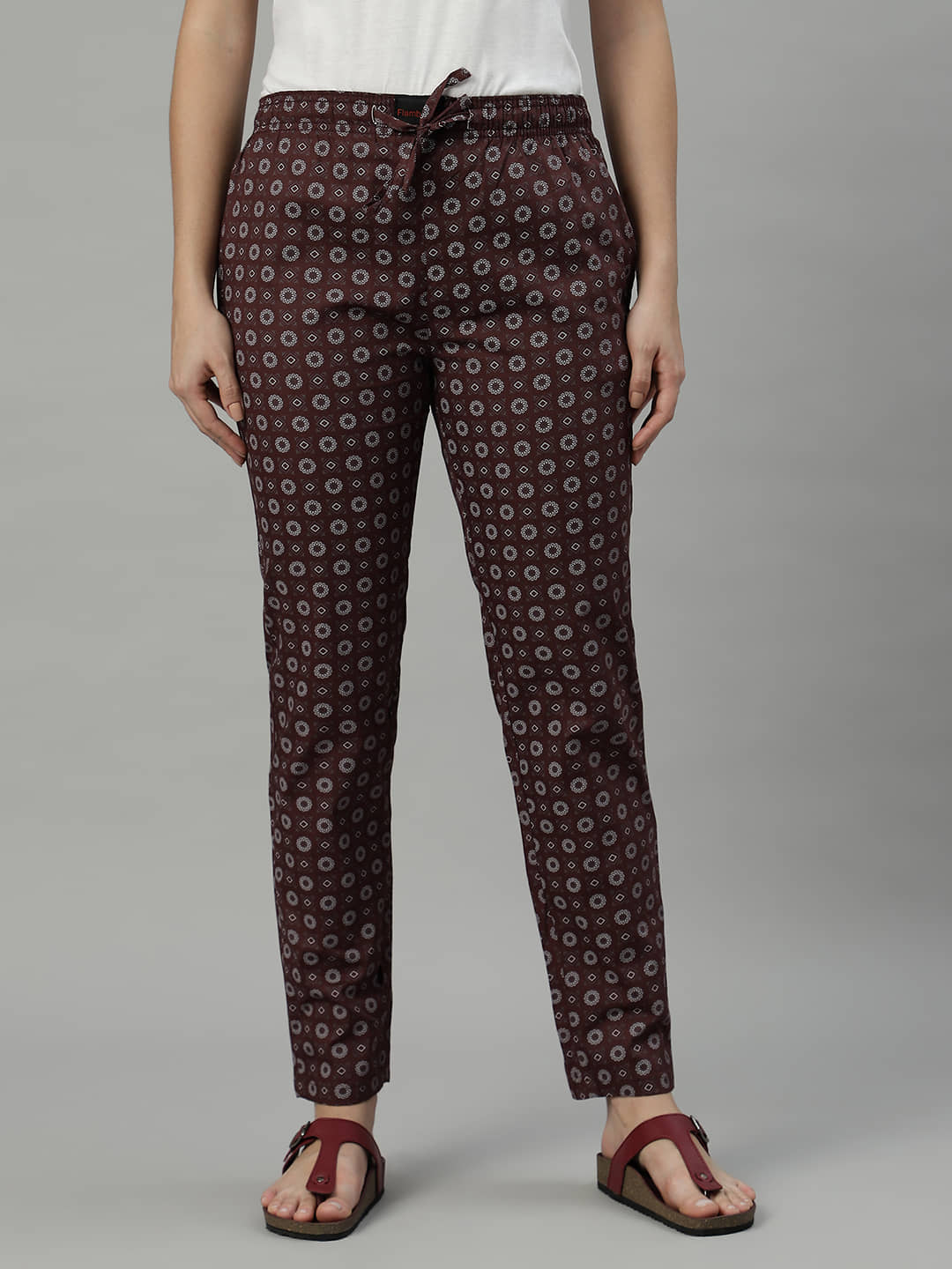 Flamboyant Brown Cotton Regular Women's Casual Pants ( Pack of 1 ) - Trousers | Buy online on ZillyBuy