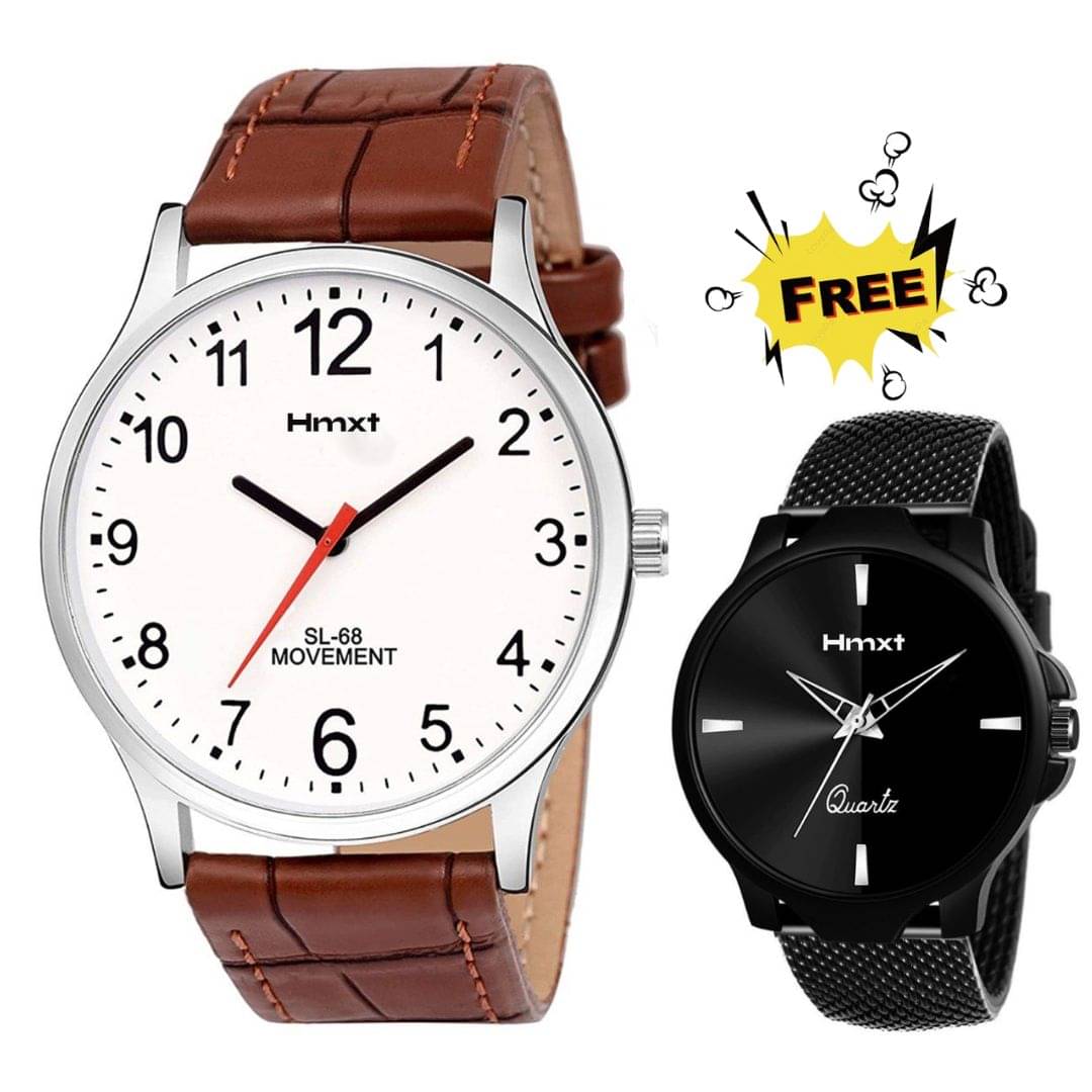     			HMXT Analog Watch Watches Combo For Men and Boys ( Pack of 2 )