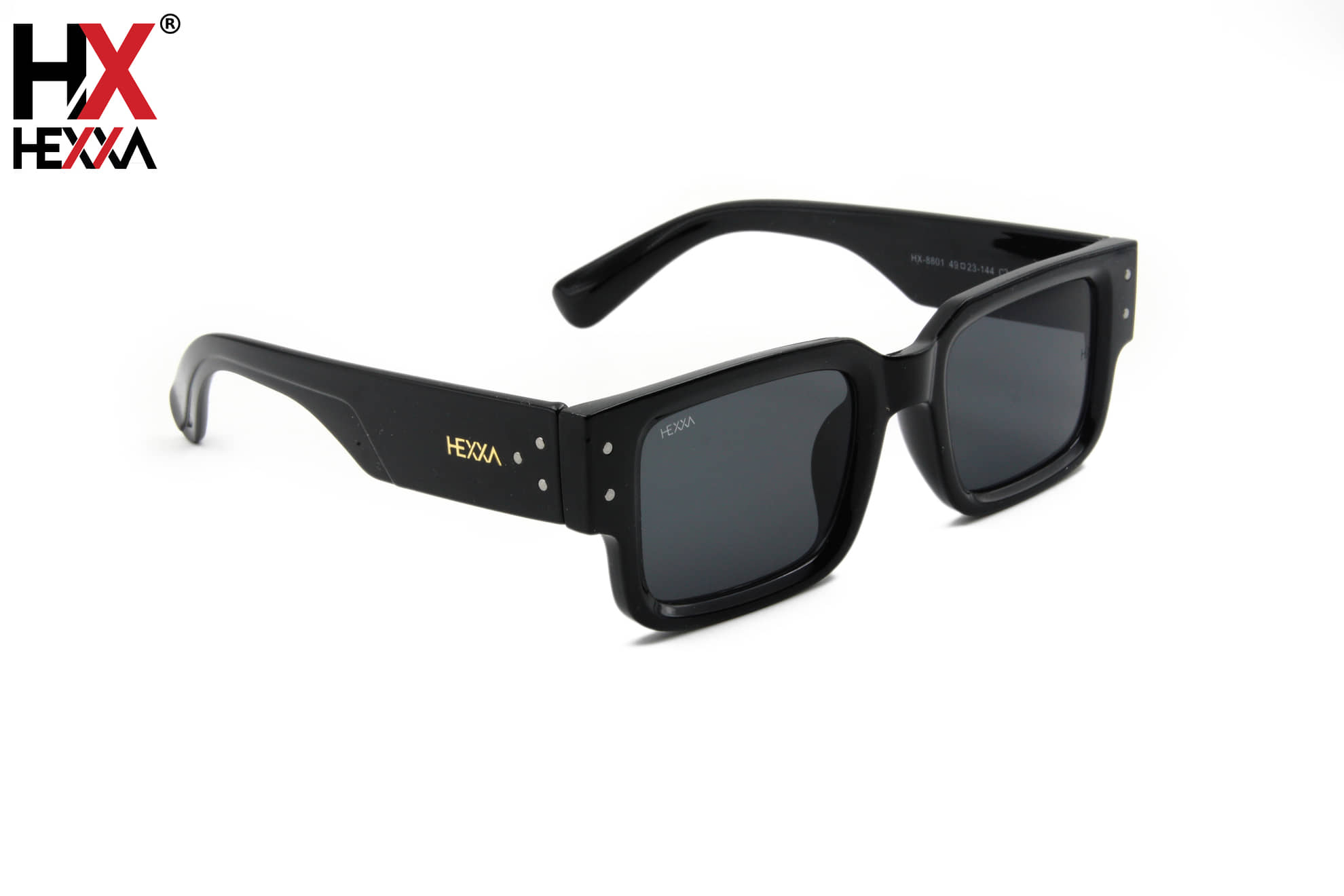 Hexxa Black Rectangular Sunglasses ( Pack of 1 ) - Sunglasses | Buy online on ZillyBuy