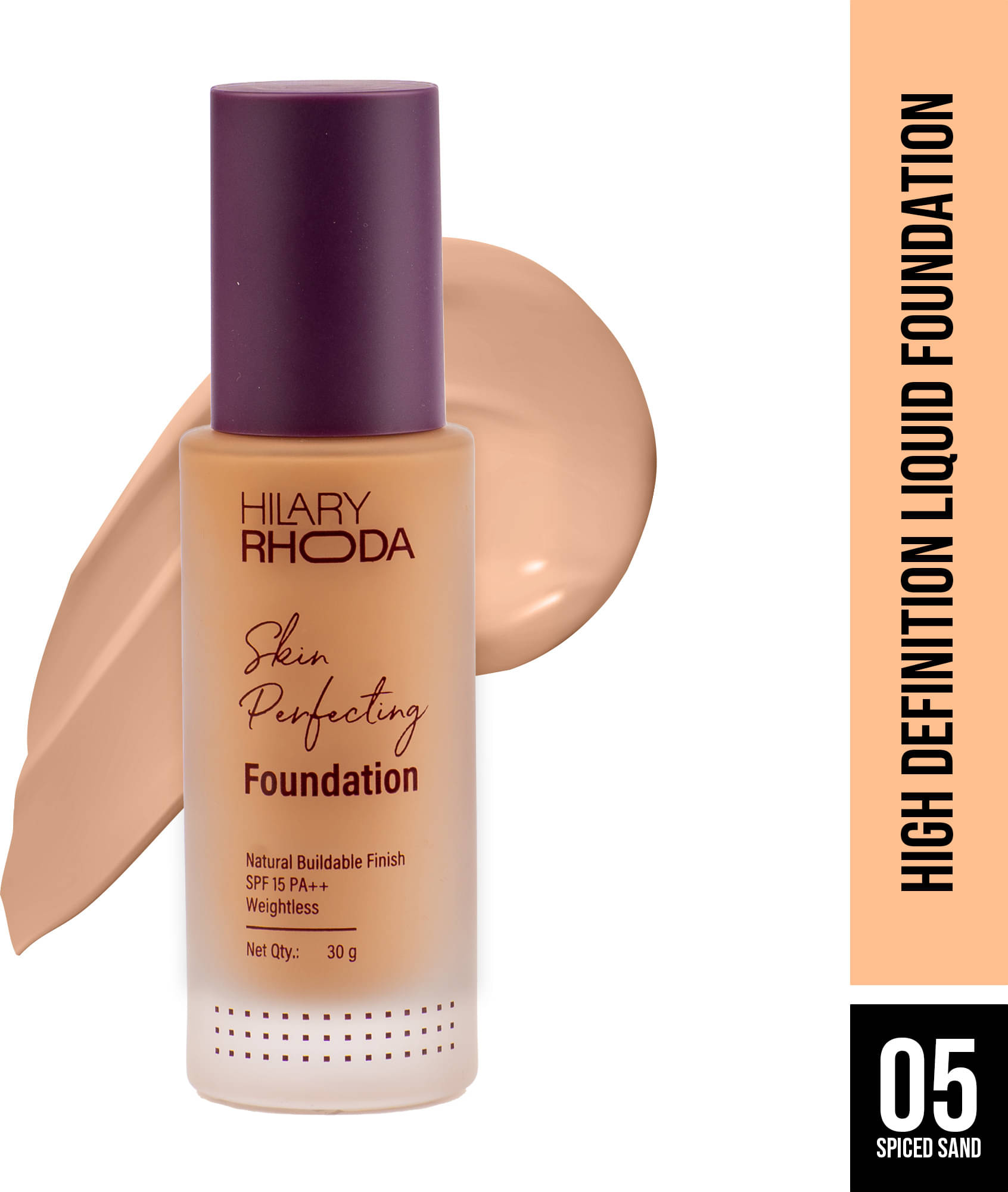     			Hilary Rhoda Matte Liquid For All Skin Types Skin Ivory Foundation Pack of 1