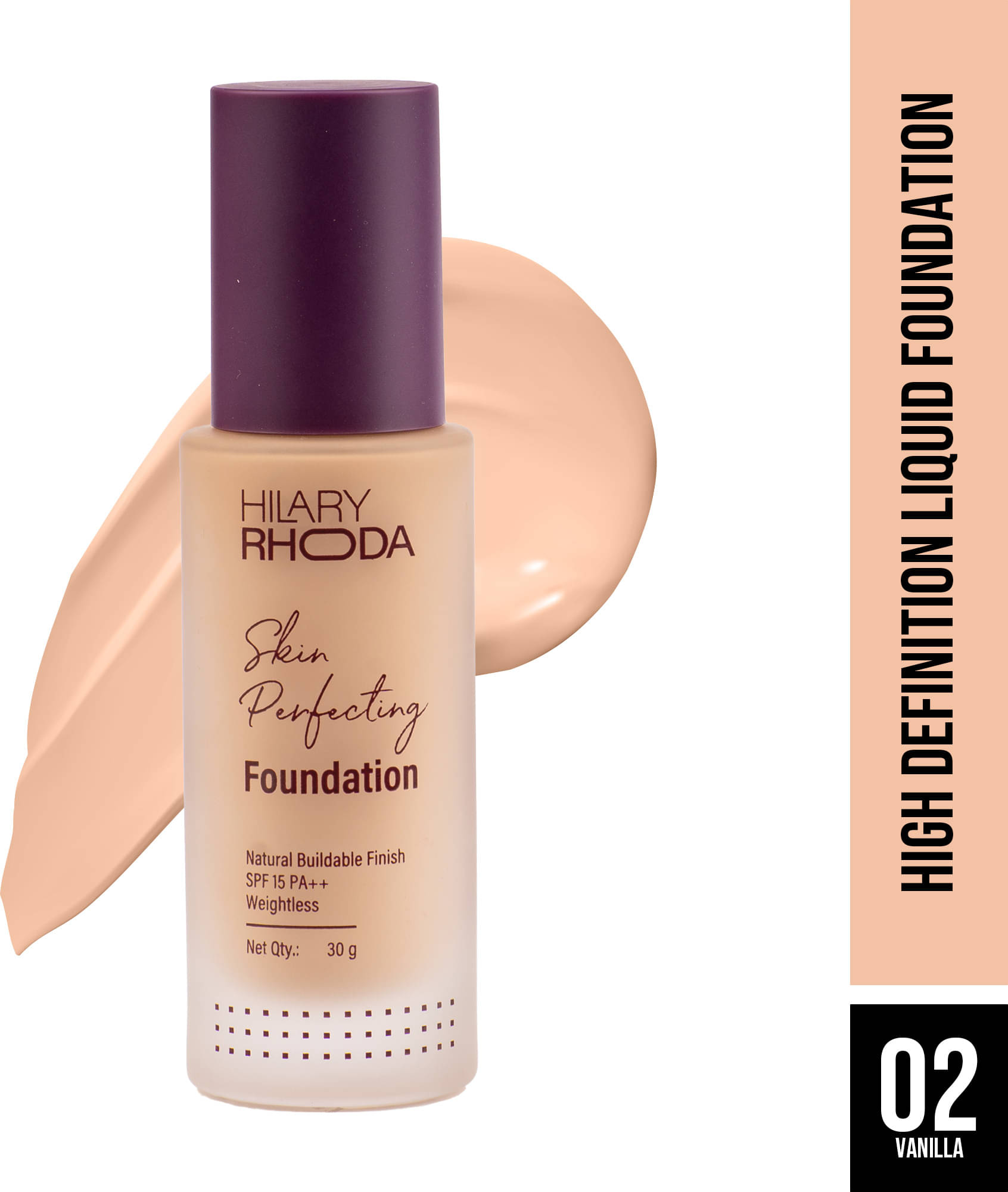     			Hilary Rhoda Matte Liquid For All Skin Types Skin Ivory Foundation Pack of 1