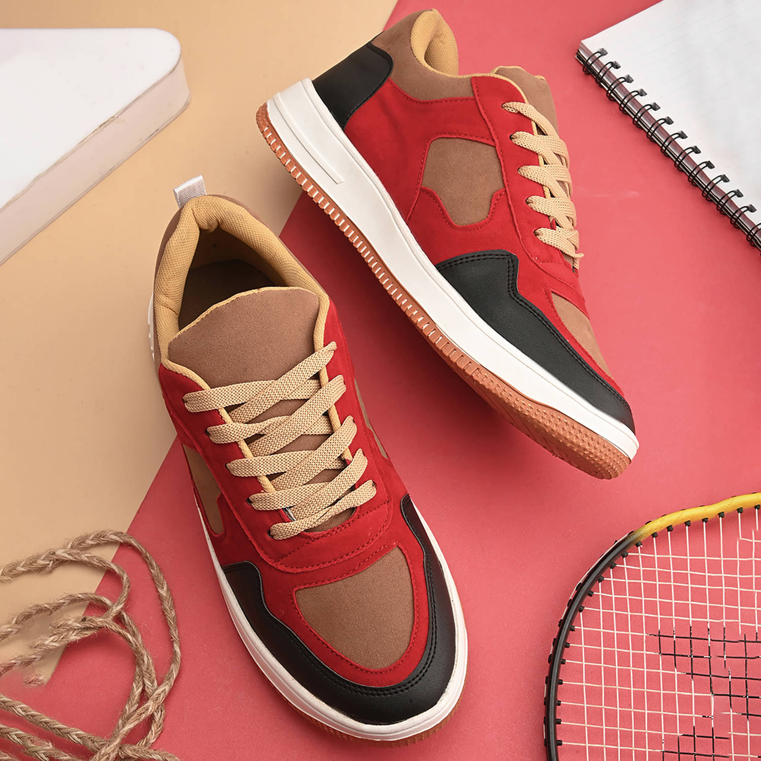     			John Karsun D2-2024 Red Men's Sneakers