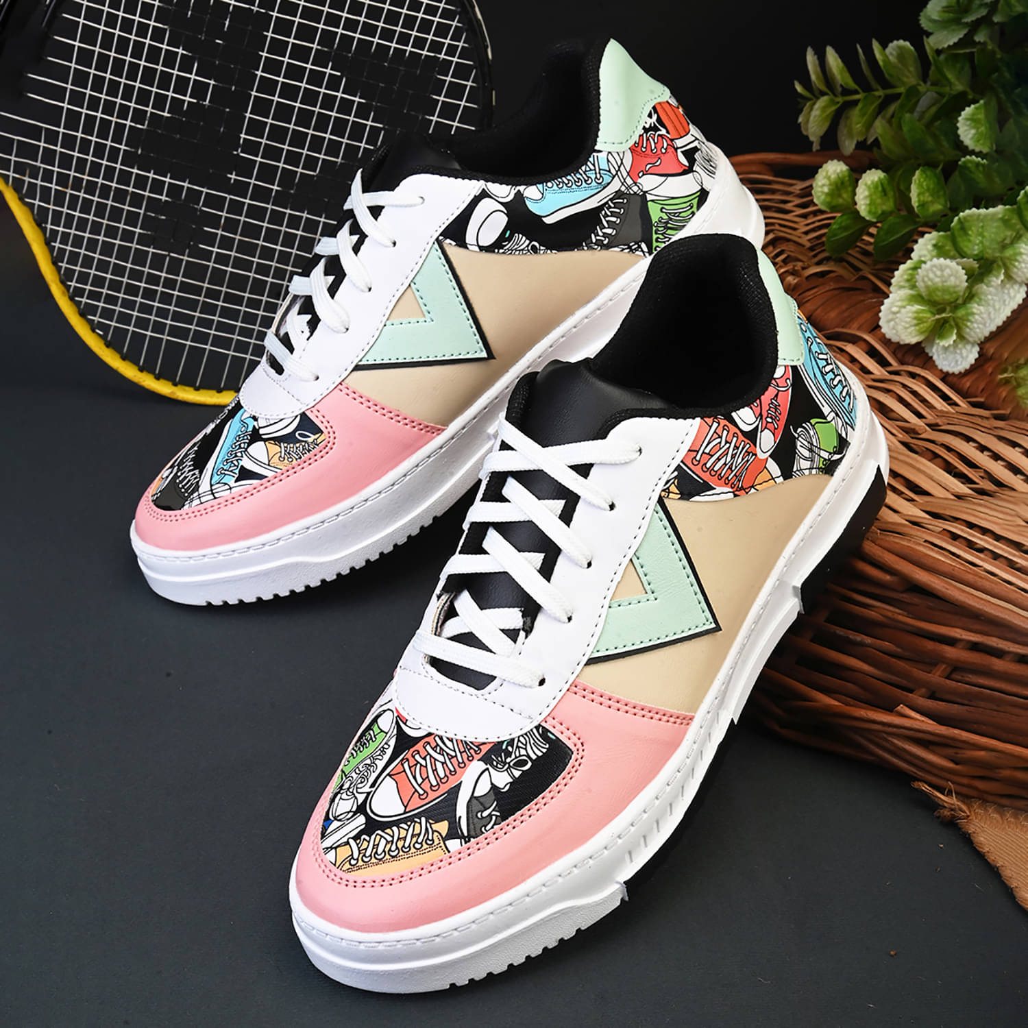    			John Karsun D2-V2 Pink Men's Sneakers