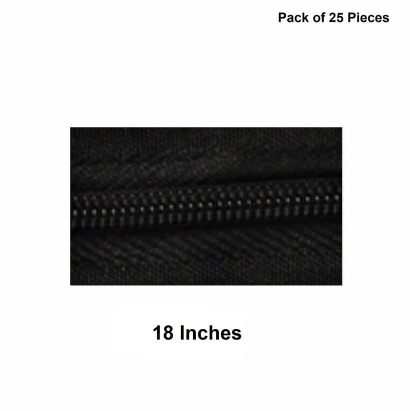     			Jyoti Zipper - Concealed Size 3 - Color 1 (25 Zips of 18 Inches) Open-Ended, Ideal for Tailoring, Crafts, Fashion, Dressmaking | Zips Used in Stitching, Sewing, Pants, Bags - Pack of 25 Pieces