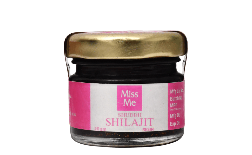 Miss Me Ayurvedic Shudh Himalayan Shilajit/Shilajeet Resin to Boost Performance,Power, Stamina, Endurance, Strength With Fulvic Acid & 85+ Trace Minerals Complex for EnergyI - 20g (Lab Tested)