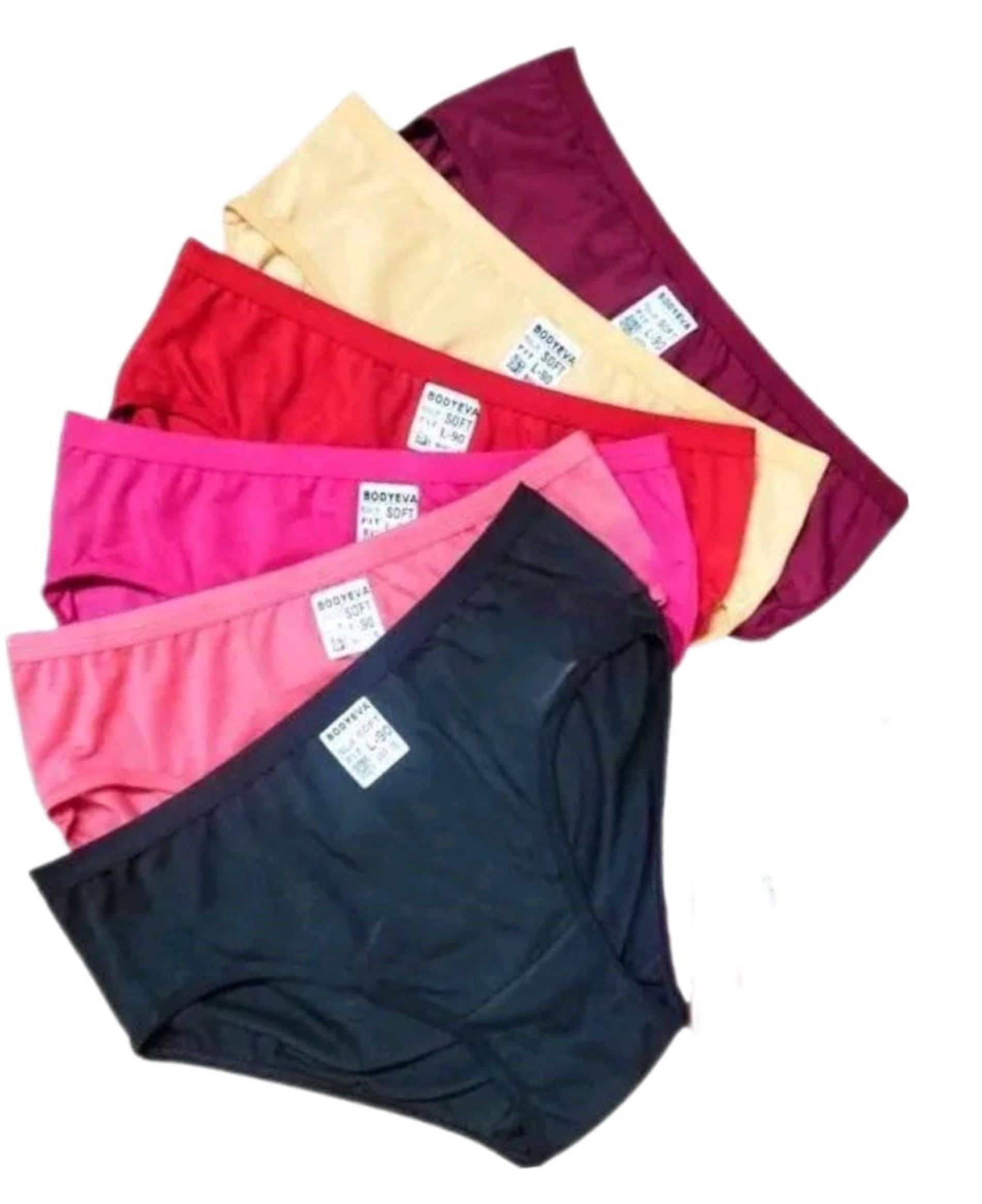     			PIYURZ Pack of 6 Poly Cotton Solid Women's Briefs ( Multi Color )
