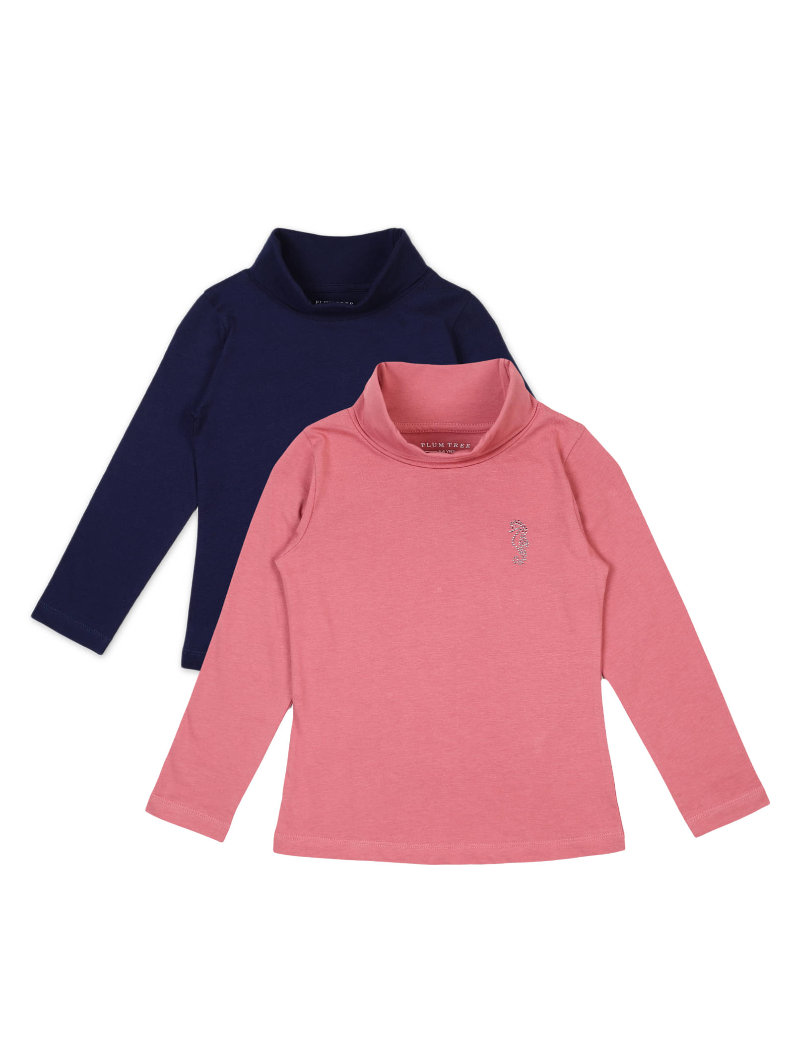     			PLUM TREE Pack of 2 Girls 100% Cotton T-Shirt ( Pink )