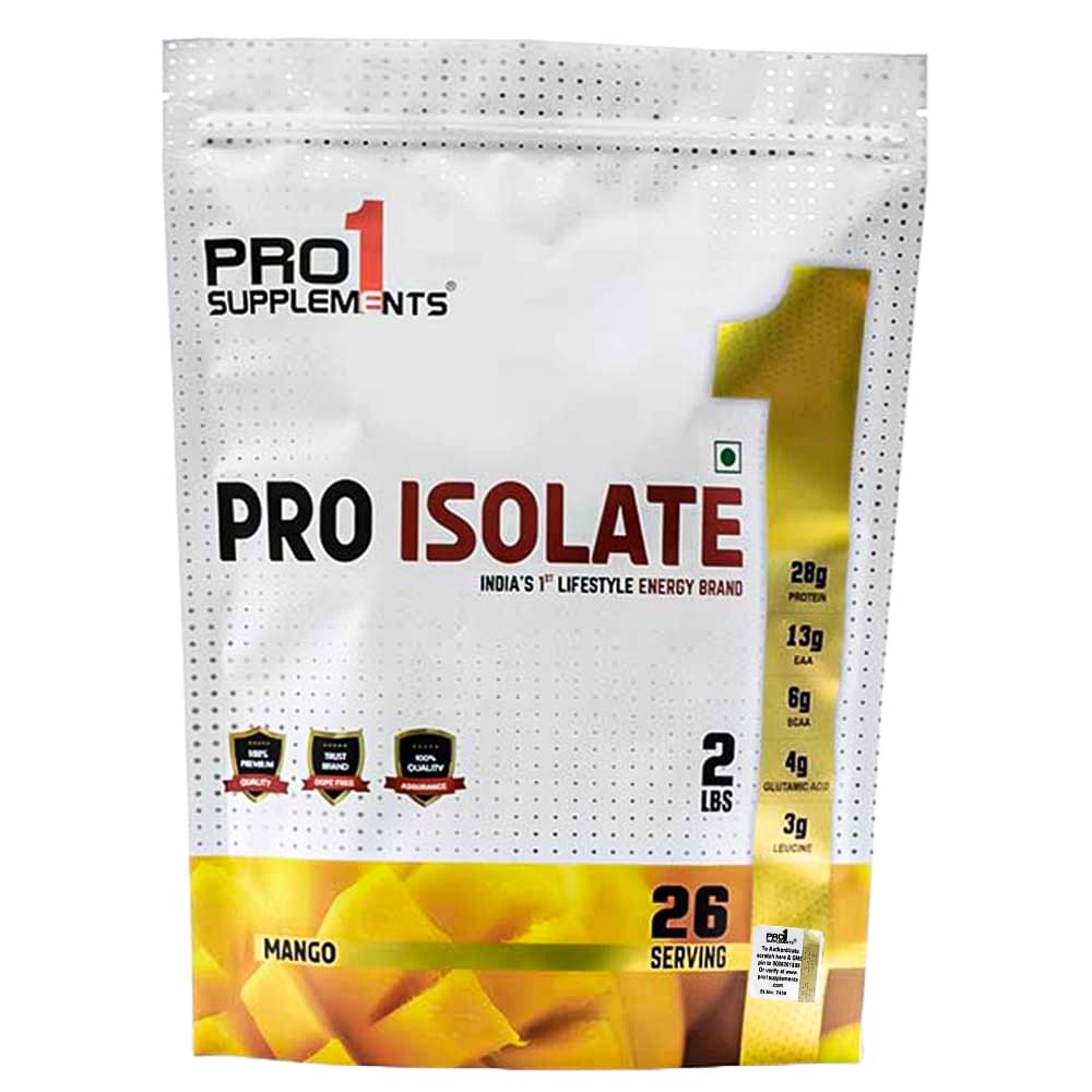     			PRO1 SUPPLEMENTS Pro Isolate Whey Protein Powder ( 907 gm , Mango - Flavour )