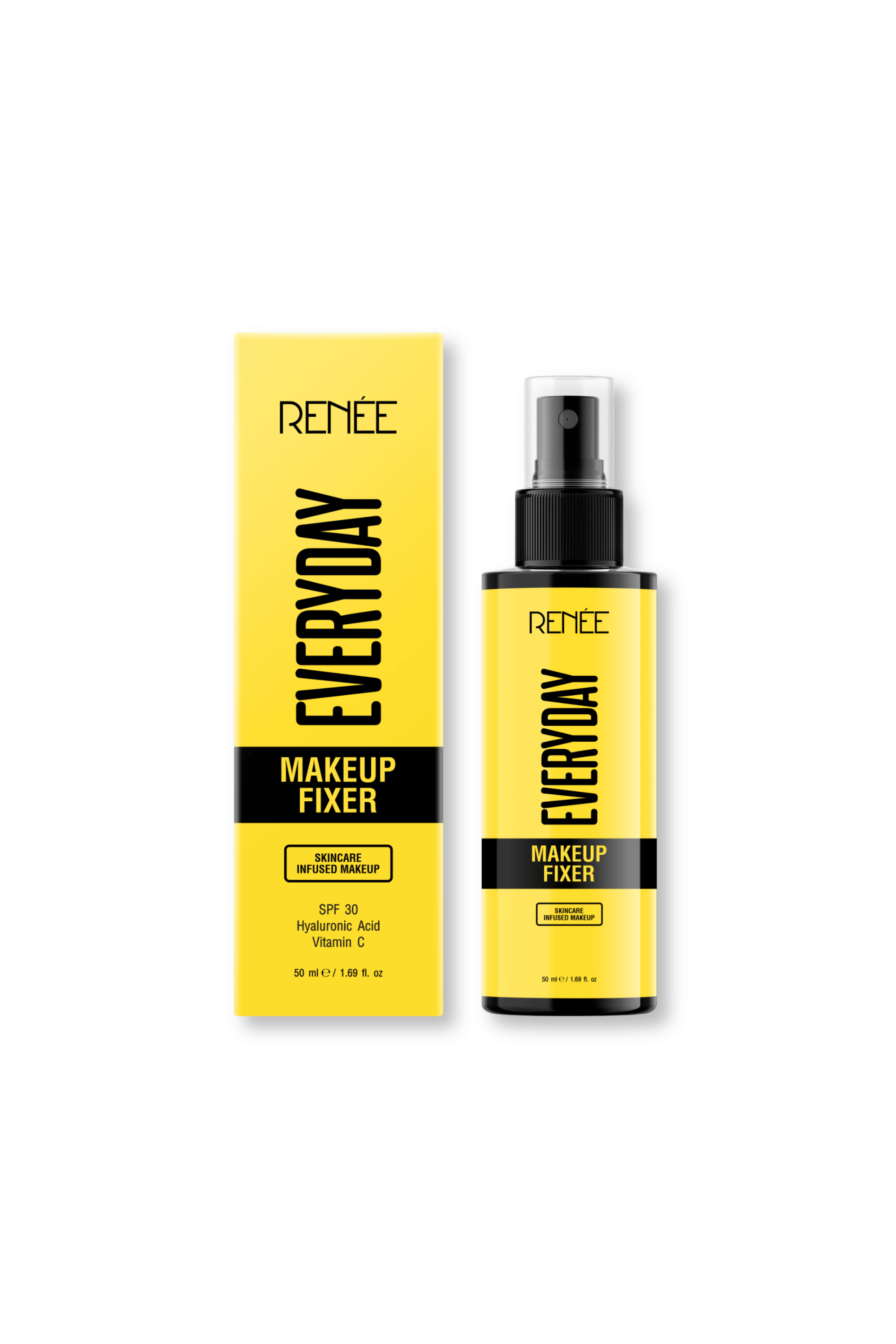 RENEE Everyday Makeup Fixer, Dewy Finish, Hydrating, SPF 30, Aloe, 50ml RENEE Everyday Makeup Fixer, Dewy Finish, Hydrating, SPF 30, Aloe, 50ml