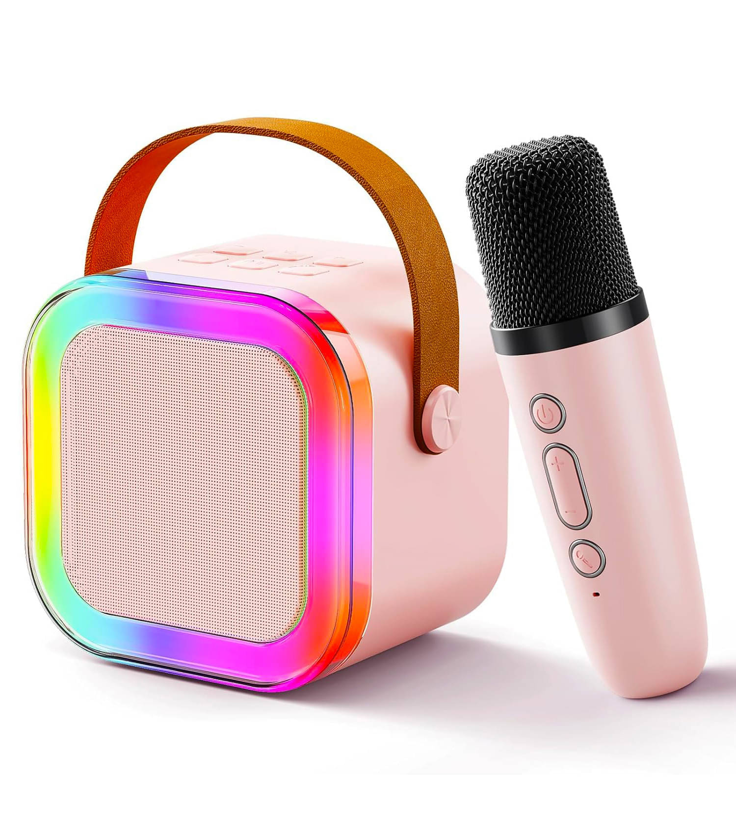     			Vertical9 Wireless Microphone 10 W Bluetooth Speaker Bluetooth v5.0 with USB,SD card Slot,Aux Playback Time 6 hrs Pink