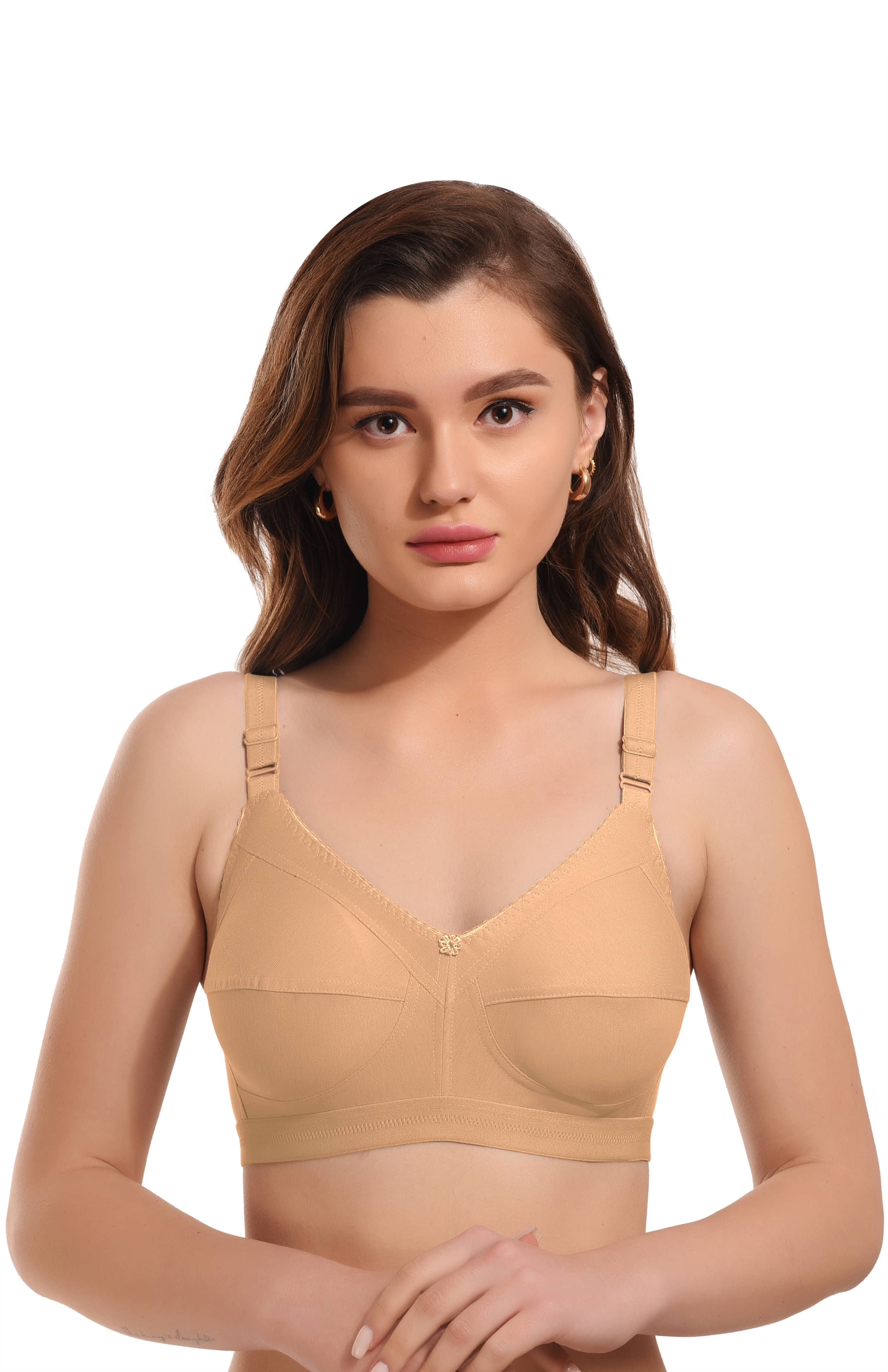     			Viral Girl Pack of 1 Cotton Blend Non Padded Women's Minimizer Bra ( Beige ) MV-DOVE-BEIGE