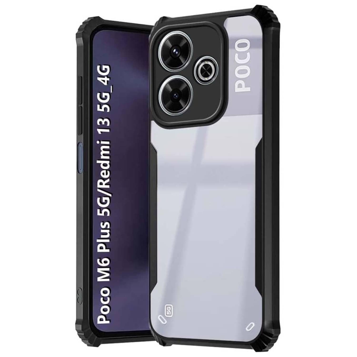 ZAMN Shock Proof Case Compatible For Polycarbonate Poco M6 Plus 5G ( )