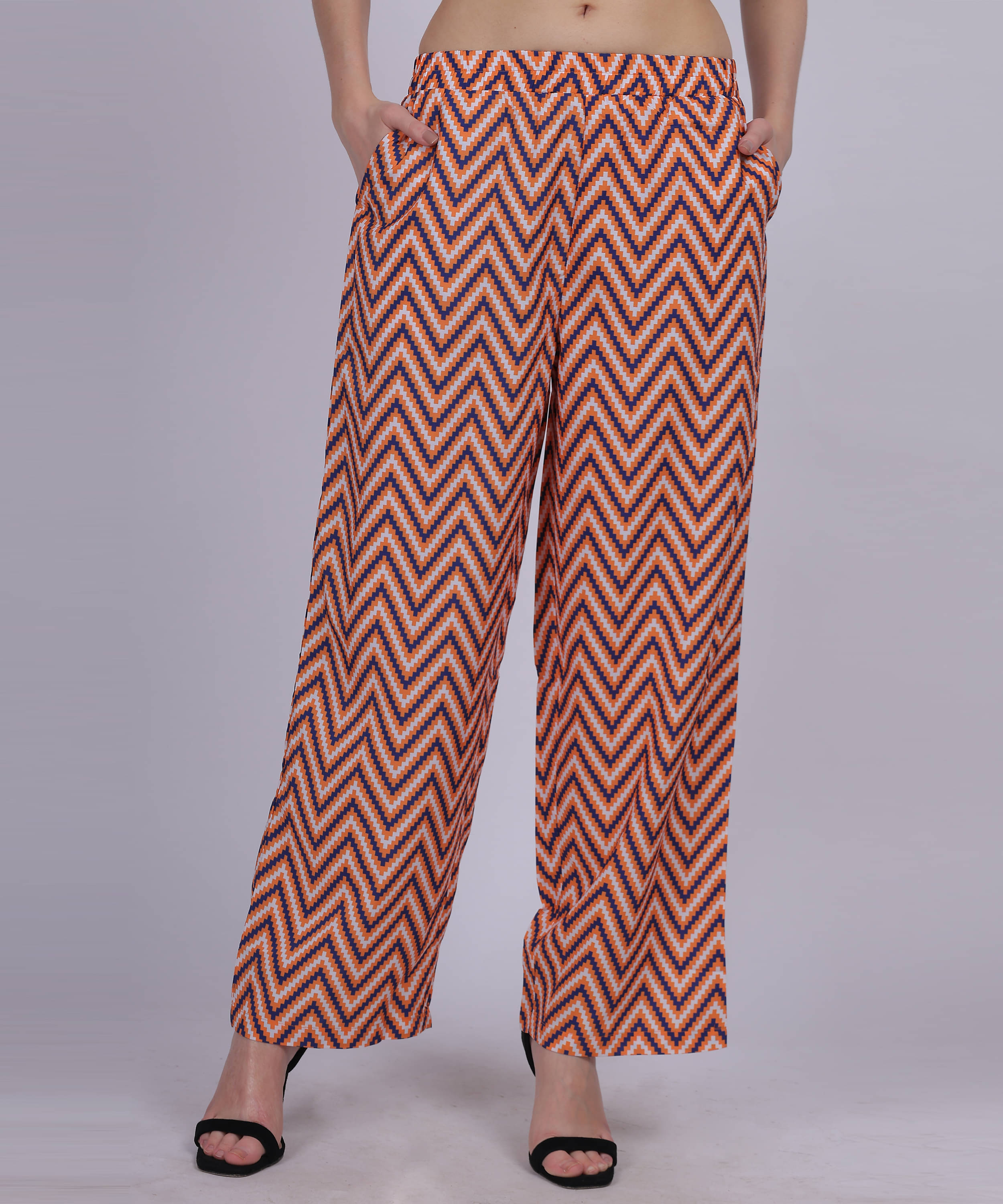     			aumbe Orange Rayon Loose Women's Casual Pants ( Pack of 1 )