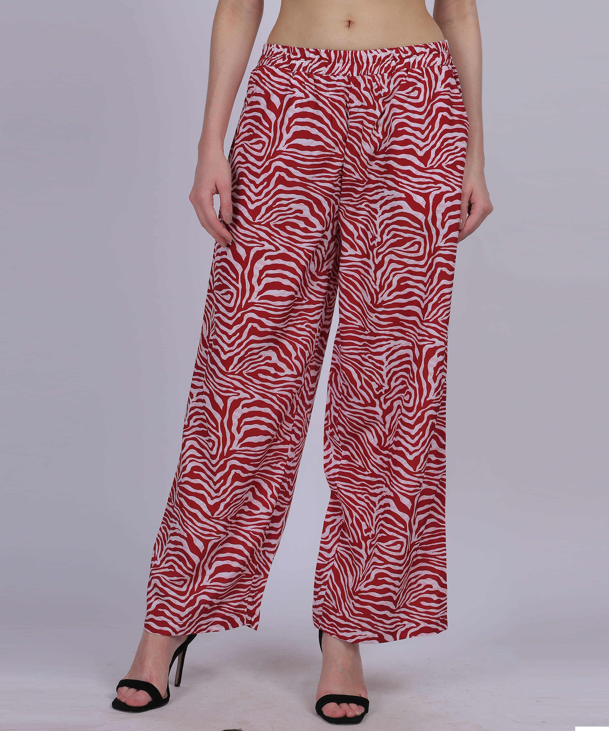     			aumbe Red Rayon Loose Women's Casual Pants ( Pack of 1 )