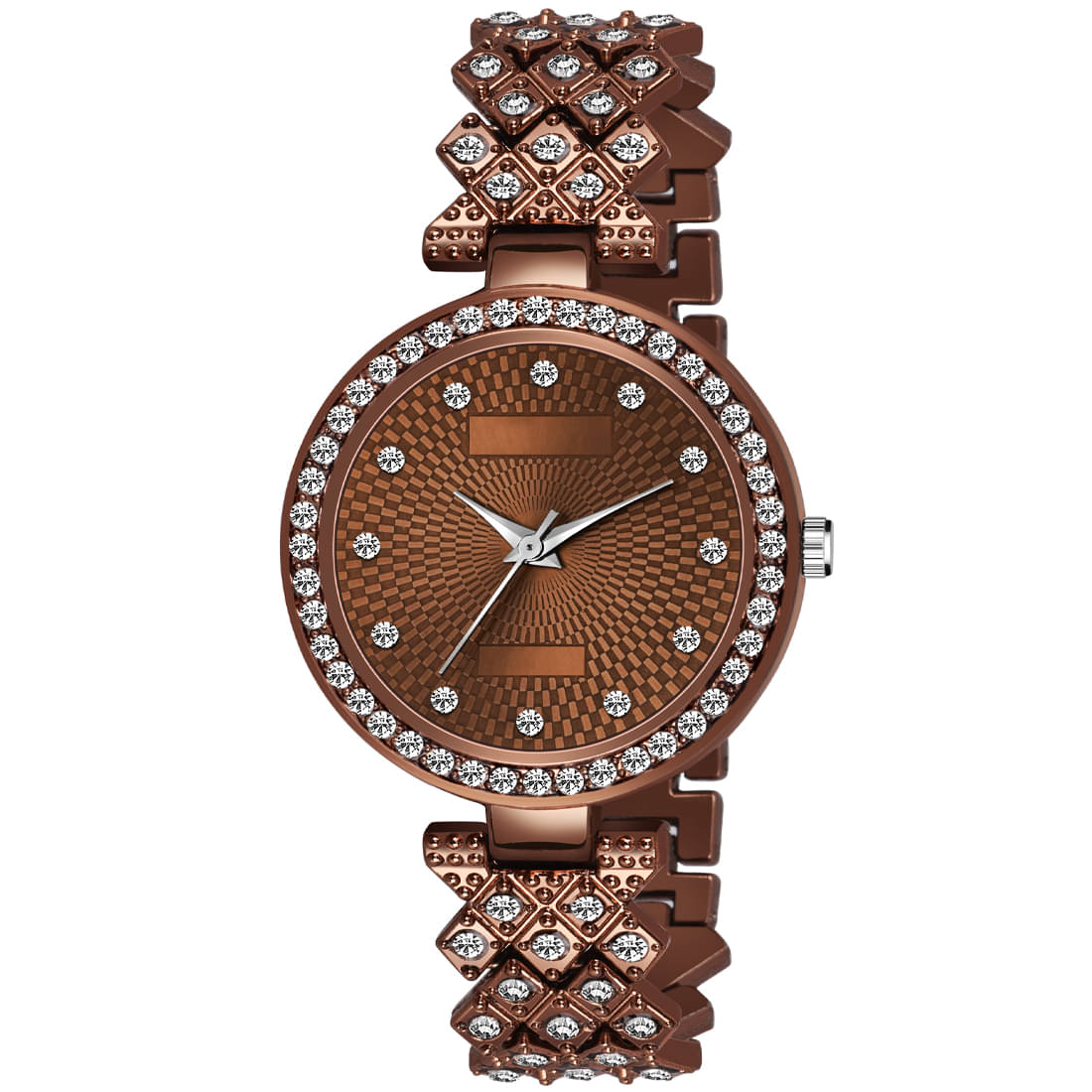     			twixy Brown Metal Analog Womens Watch