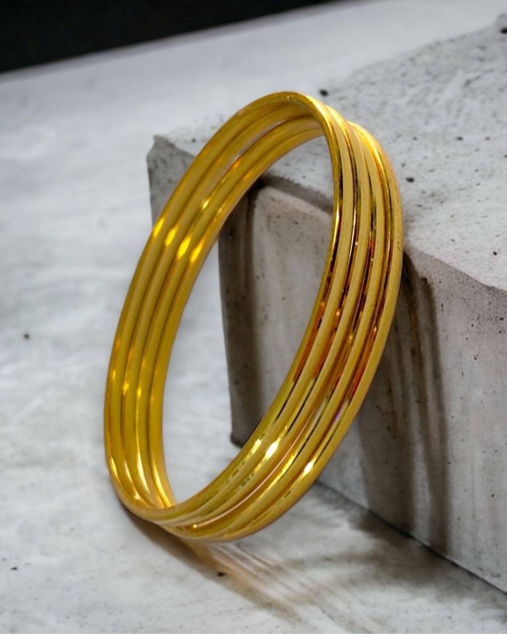     			AARTISAI Yellow Bangle Set ( Pack of 4 )