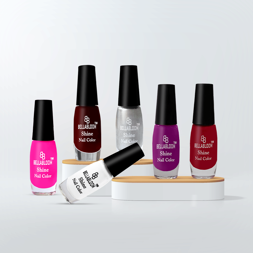     			BELLABLOOM Multi Glossy Nail Polish 60 ( Pack of 6 )