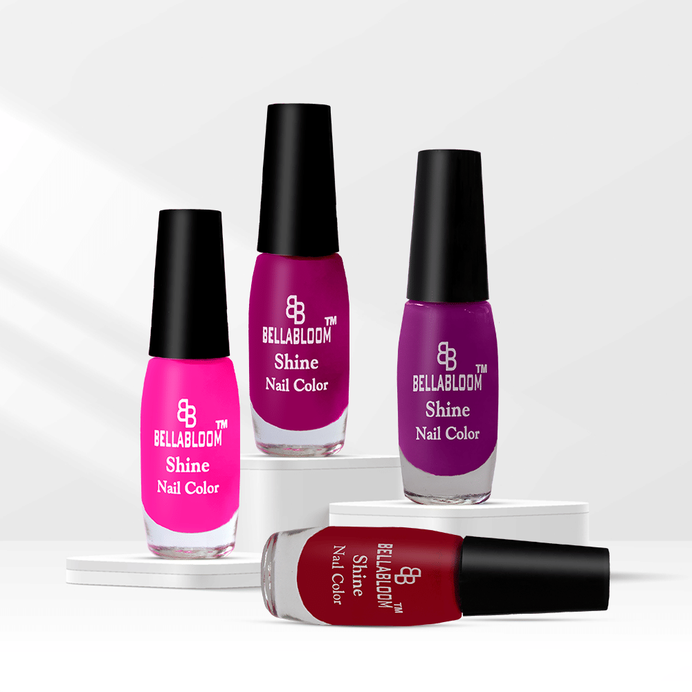     			BELLABLOOM Multi Glossy Nail Polish 40 ( Pack of 4 )