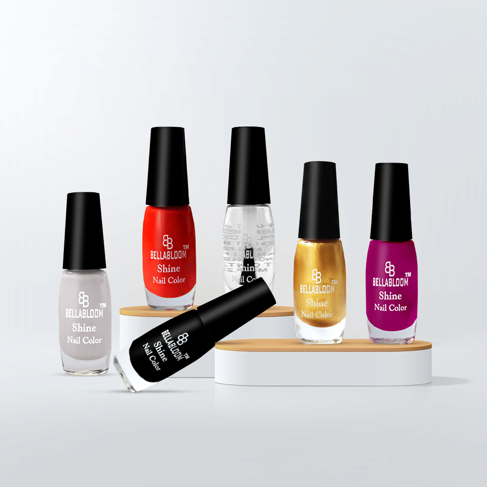     			BELLABLOOM Multi Glossy Nail Polish 60 ( Pack of 6 )