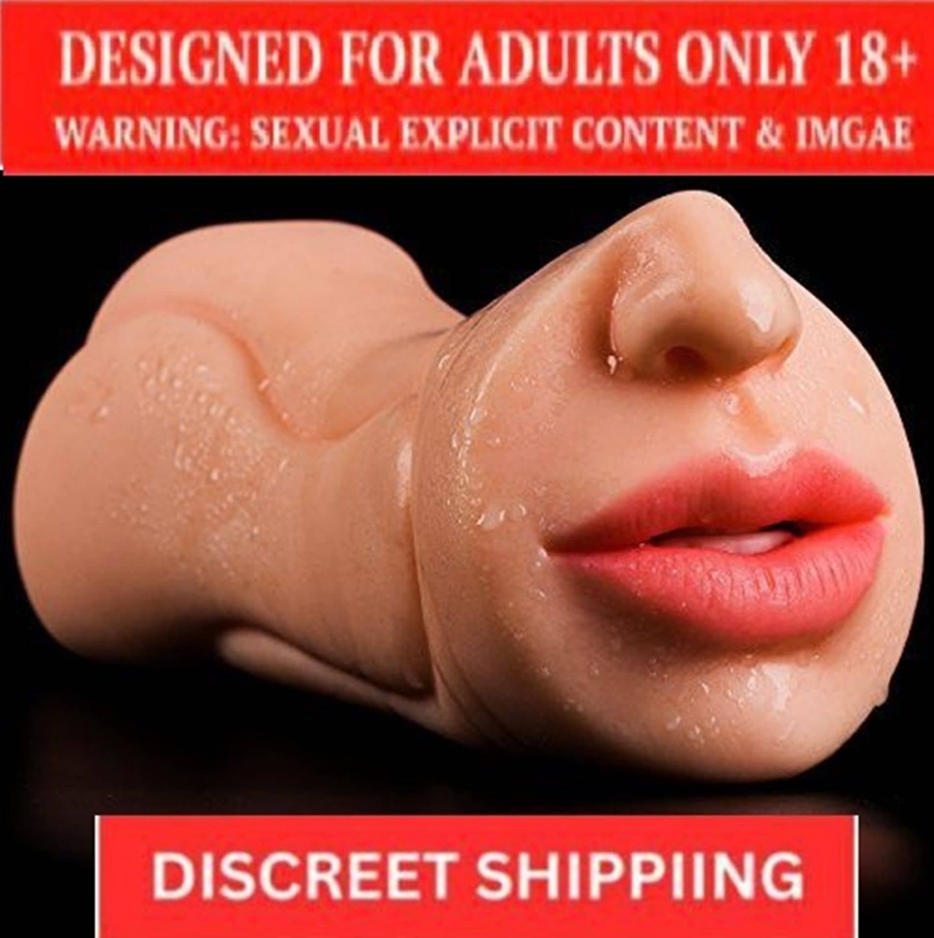 CRAZYNYT Pocket Pussy with Real Mouth and Tongue Masturbator For Men
