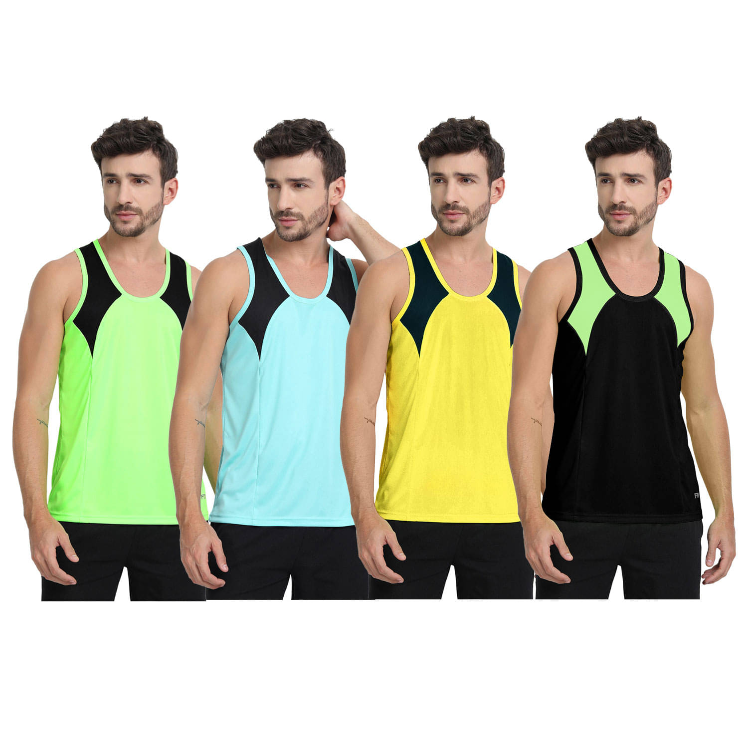     			FTX Pack of 4 Polyester Undershirt For Men ( Red )