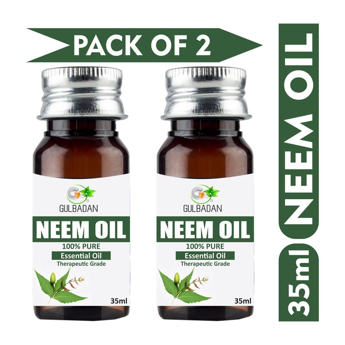 GULBADAN Anti Dandruff Neem Oil 60 ml ( Pack of 2 )
