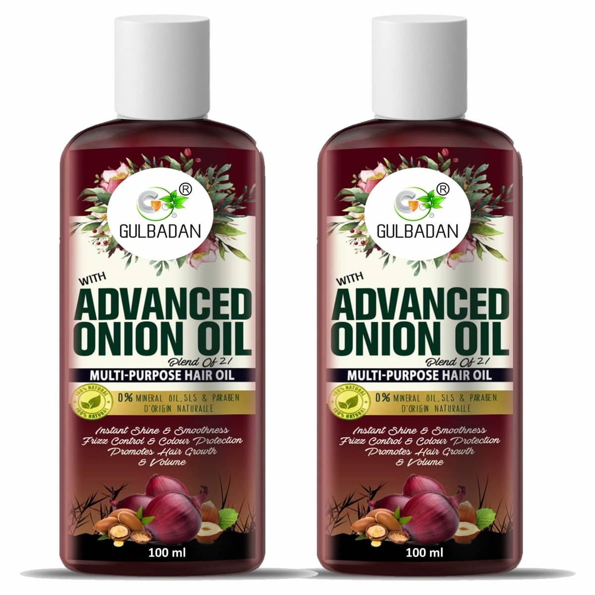 GULBADAN Anti Dandruff Onion Oil 200 ml ( Pack of 2 ) GULBADAN Anti Dandruff Onion Oil 200 ml ( Pack of 2 )