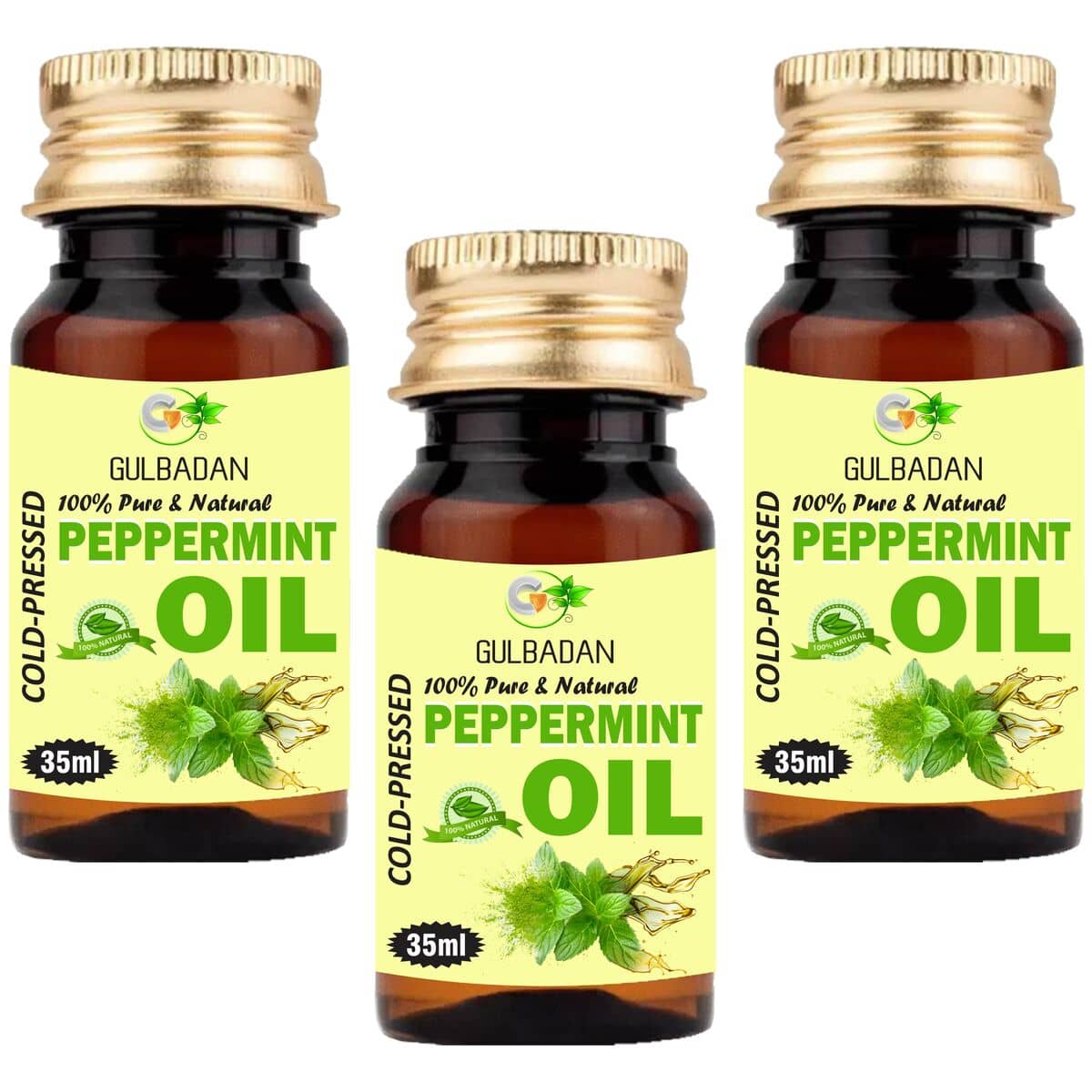 GULBADAN Peppermint Essential Oil 105 mL ( Pack of 3 )