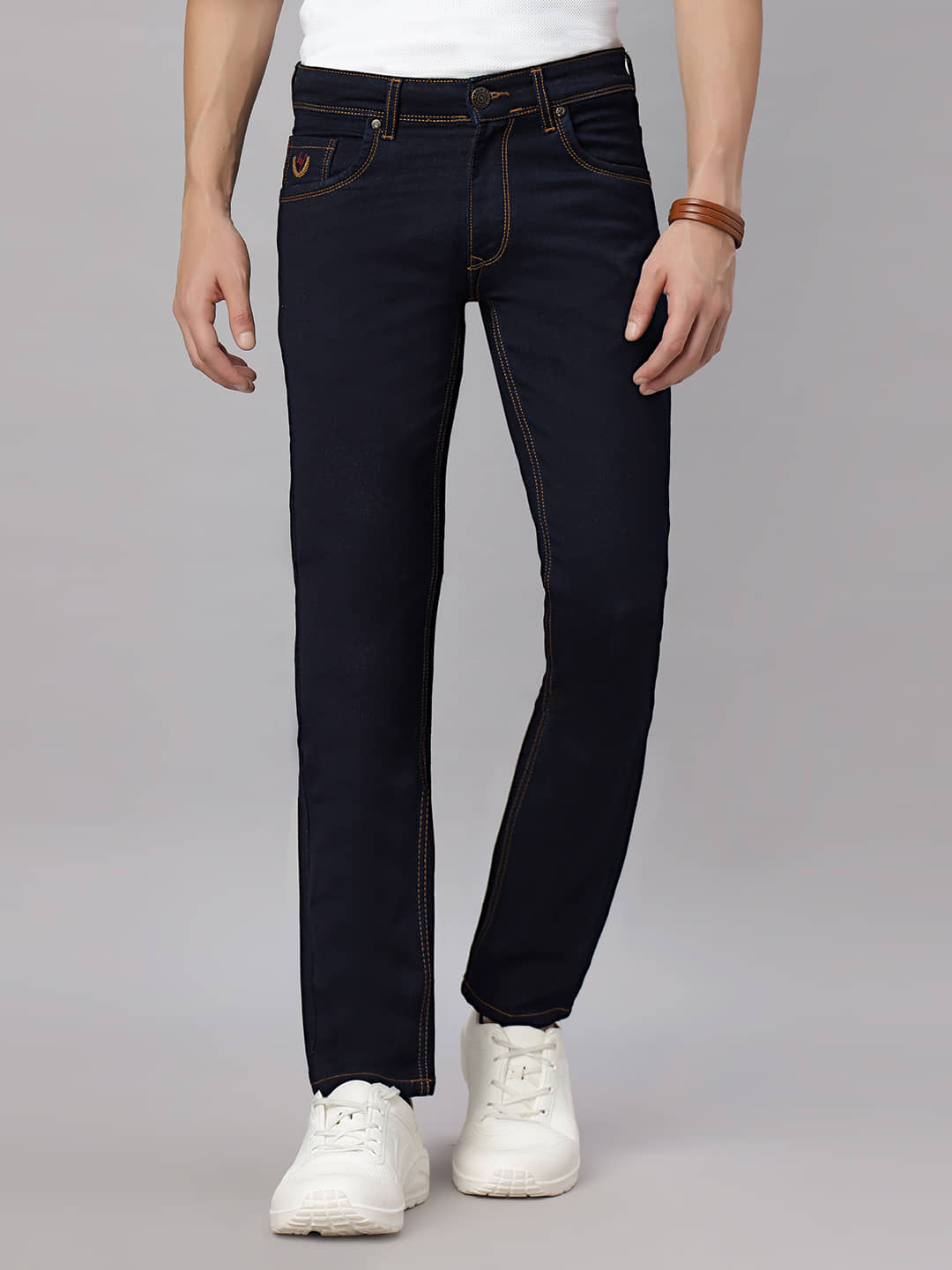 HJ HASASI Regular Fit Solid Men's Jeans - Blue ( Pack of 1 ) - Jeans | Buy online on ZillyBuy