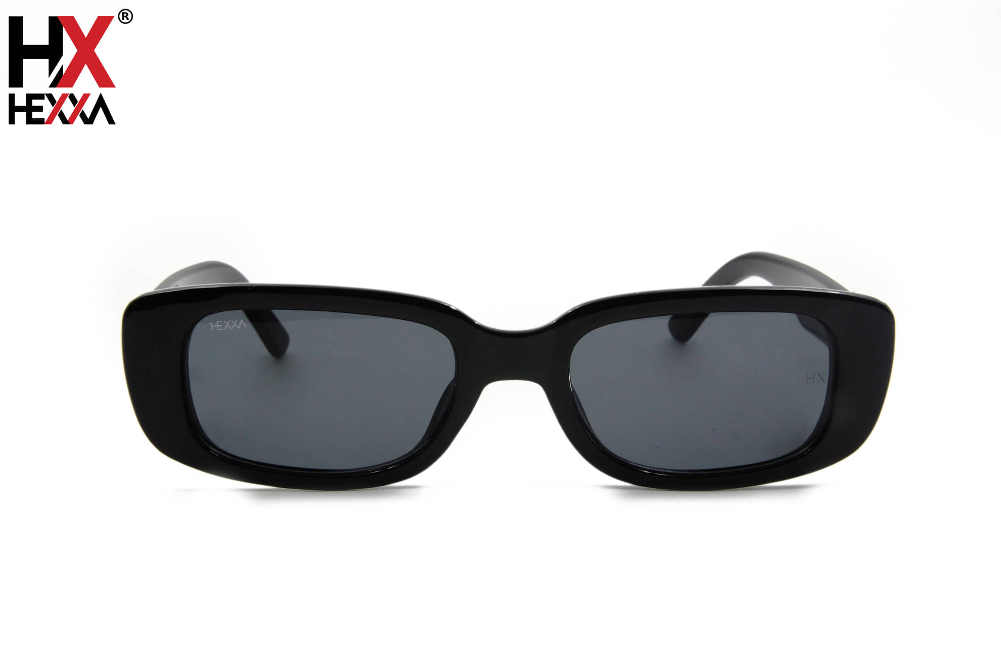     			Hexxa Black Rectangular Sunglasses ( Pack of 1 )