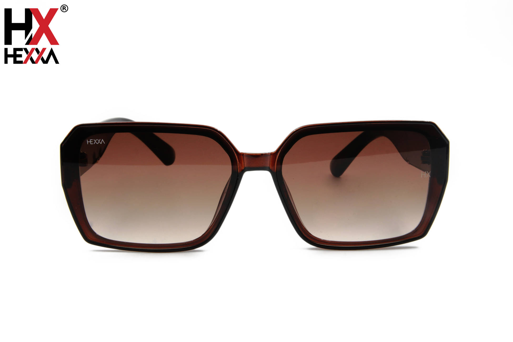     			Hexxa Brown Rectangular Sunglasses ( Pack of 1 )