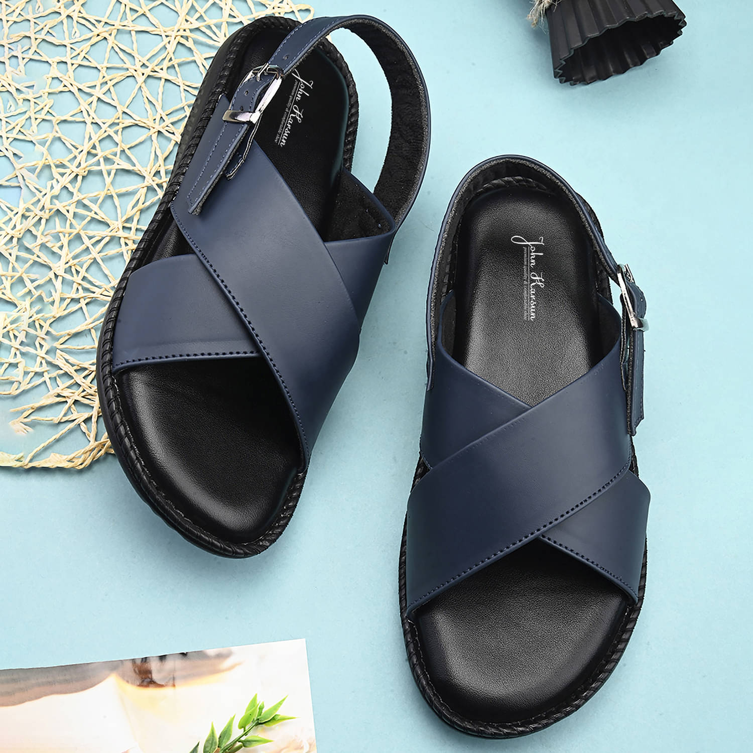     			John Karsun - Blue Men's Sandals