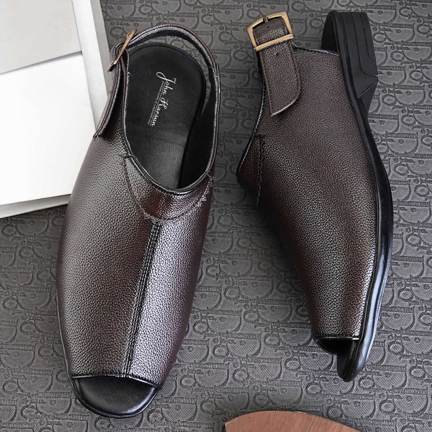     			John Karsun - Brown Men's Sandals