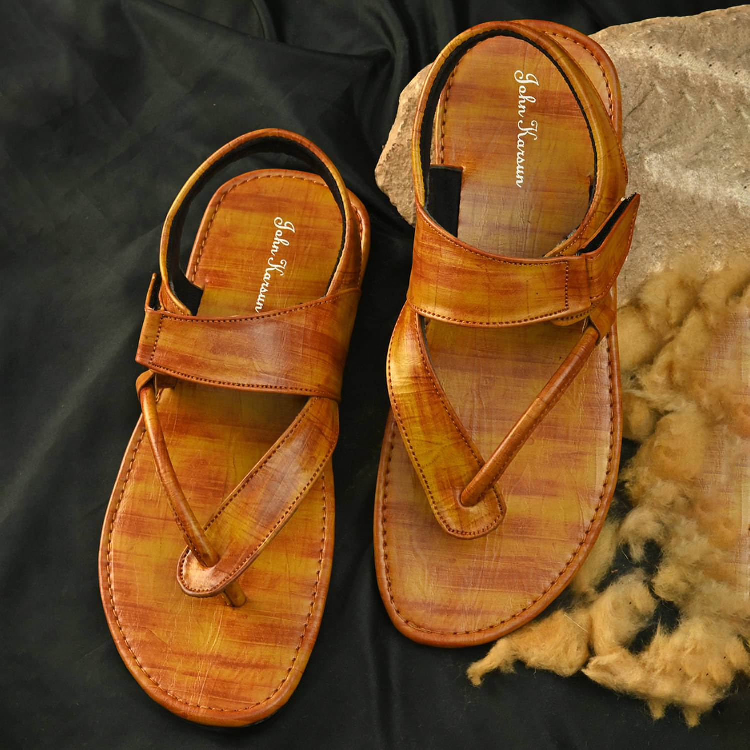     			John Karsun - Tan Men's Sandals