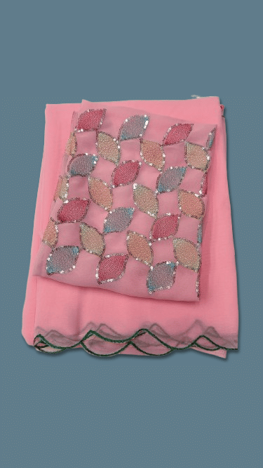 Kalpana Creation Georgette Solid Saree With Unstitched Blouse Piece ( Multicolor ) Kalpana Creation Georgette Solid Saree With Unstitched Blouse Piece ( Multicolor )