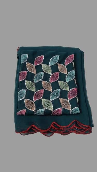 Kalpana Creation Georgette Solid Saree With Unstitched Blouse Piece ( Multicolor ) Kalpana Creation Georgette Solid Saree With Unstitched Blouse Piece ( Multicolor )