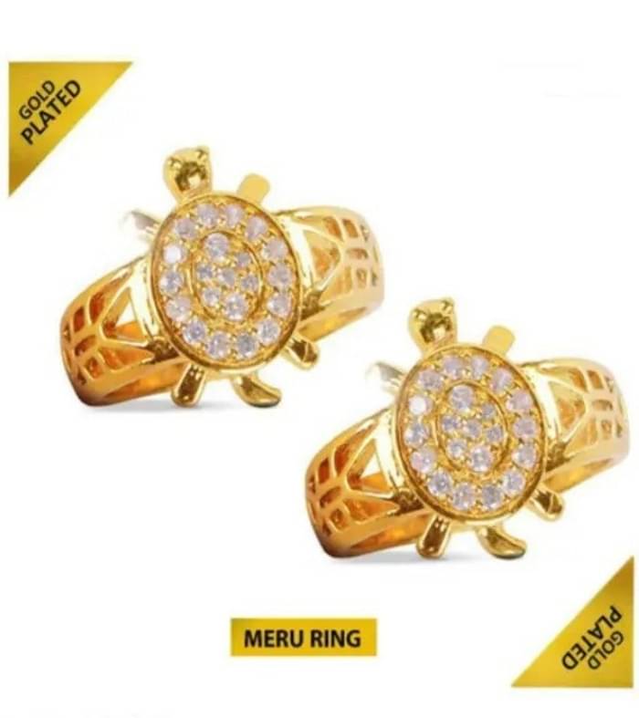     			Meru Ring Brass Adjustebal Kachua Tortoise Ring For Men And Women For Good Luck