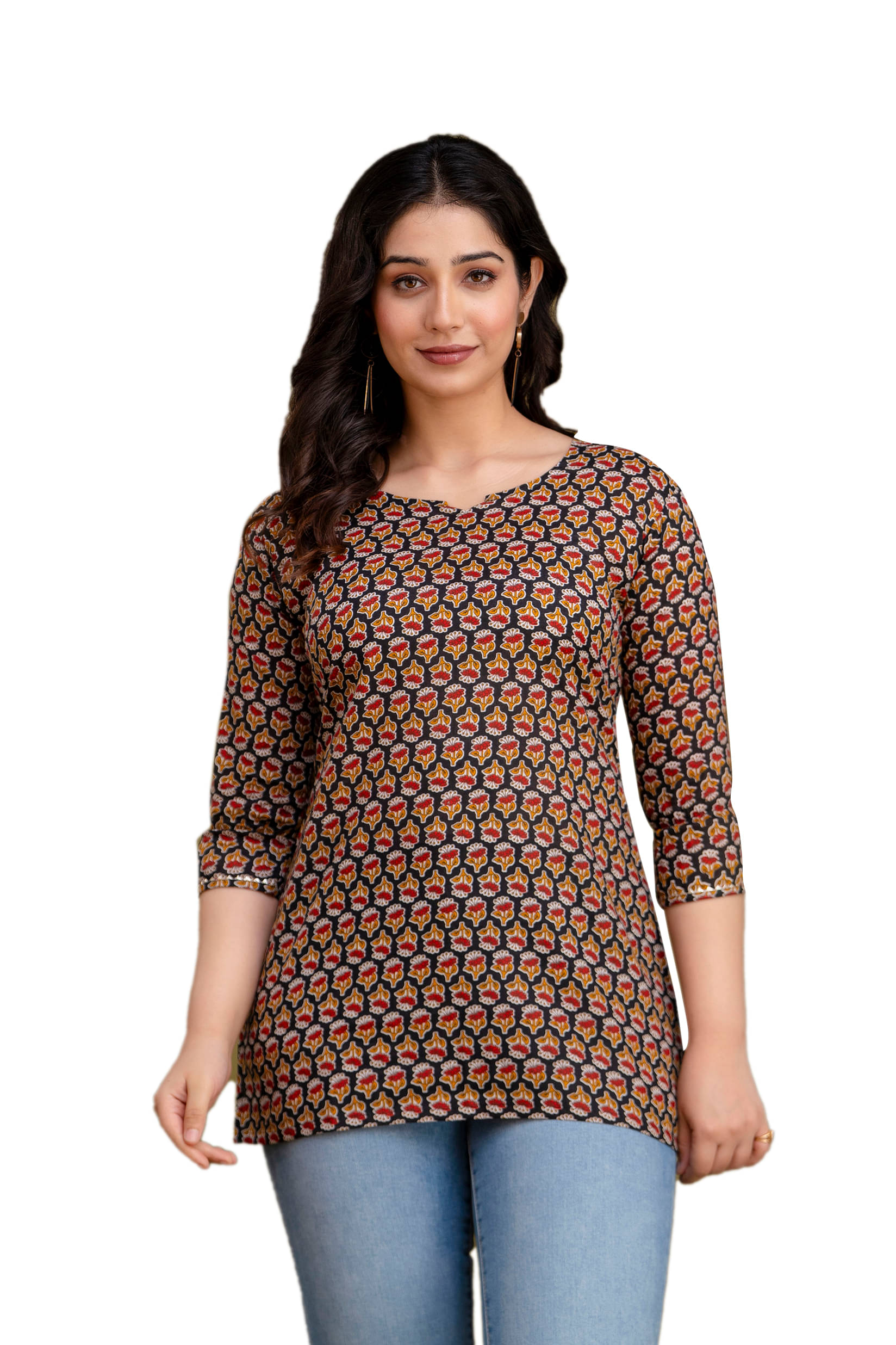     			Nevisha Style Women's Cotton Regular Top ( Brown )