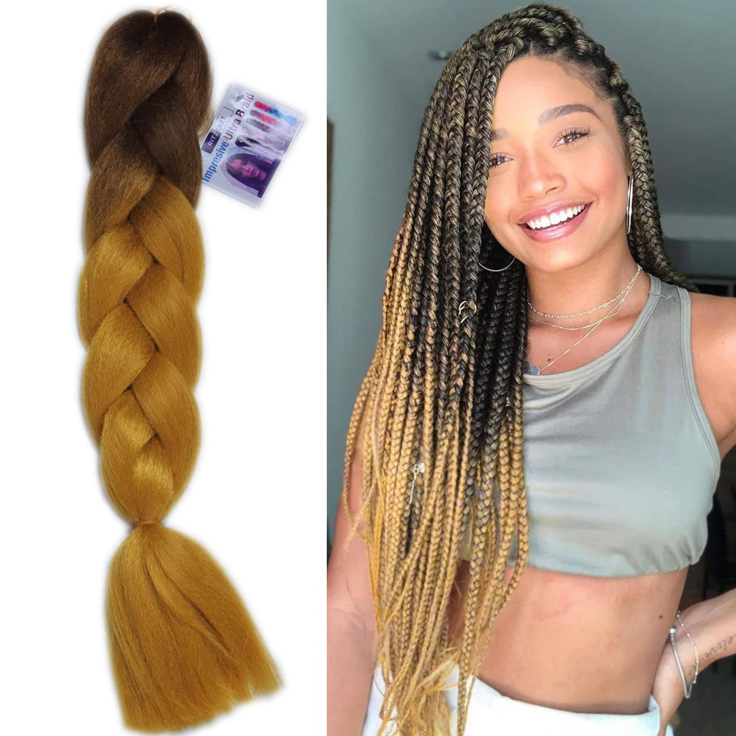 RITZKART - Yellow Clip In Hair Extension