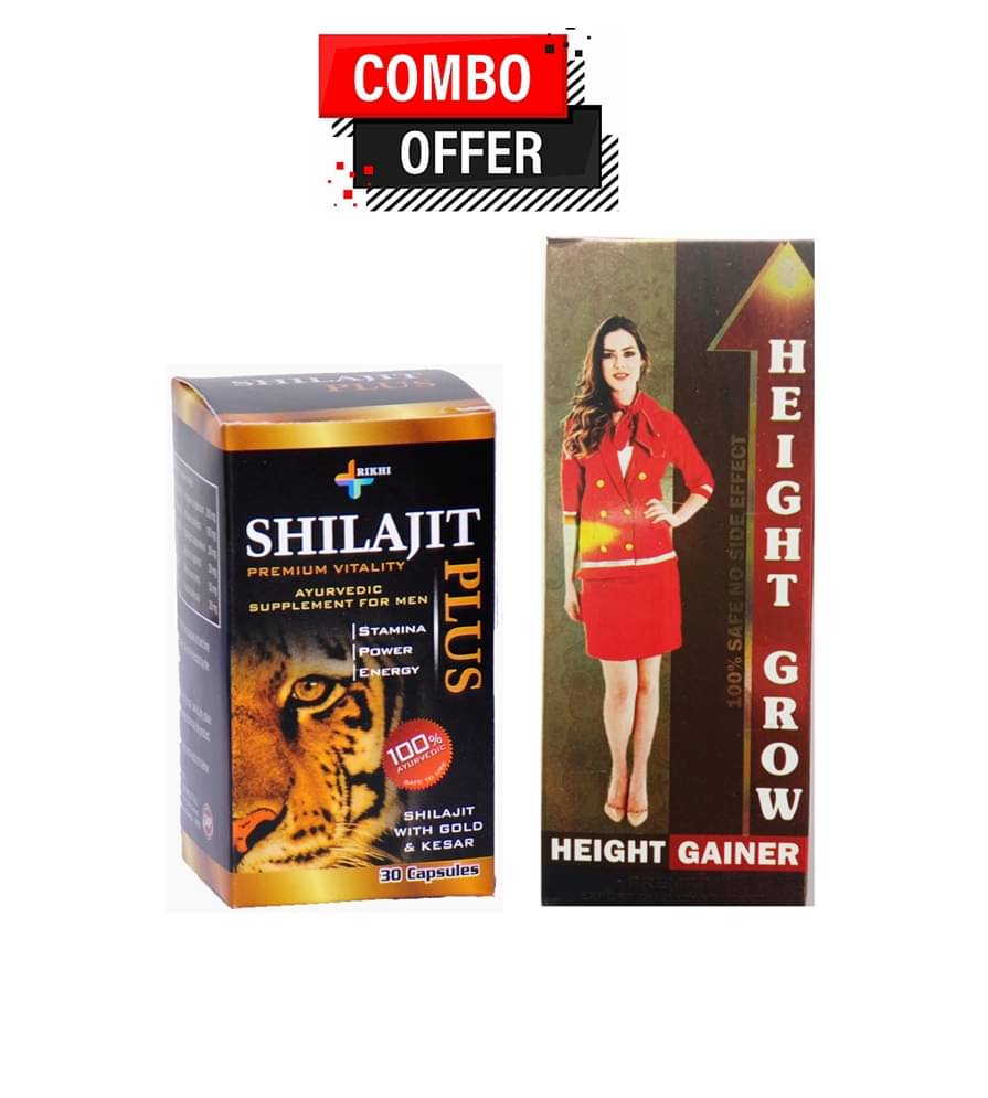     			Rikhi Shilajit Plus Capsule 30No.s & Dr. Chopra Height Grow Capsule 60No.s Pack Of 1