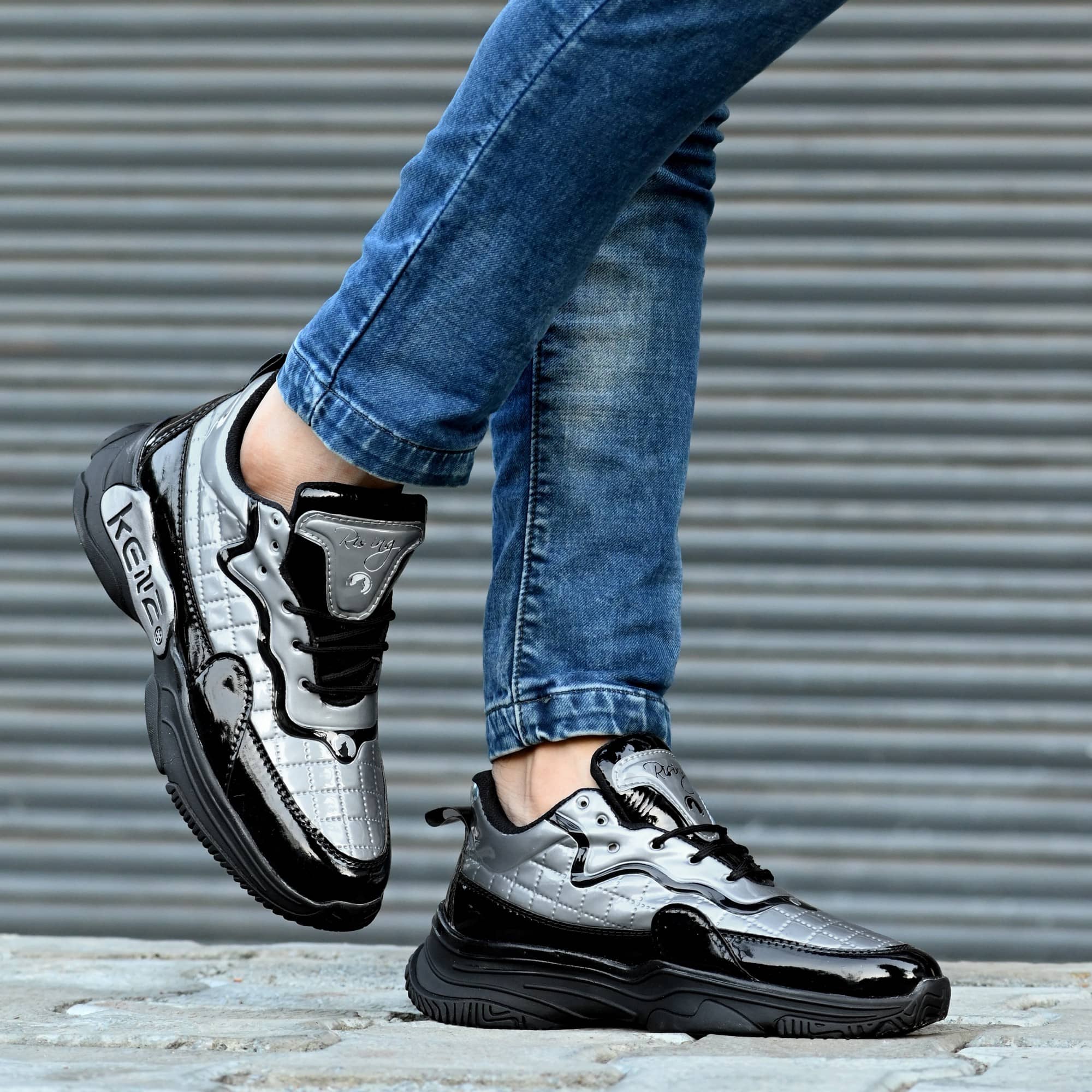 Rising Wolf Gray Men's Sports Running Shoes - Casual Shoes | Buy online on ZillyBuy