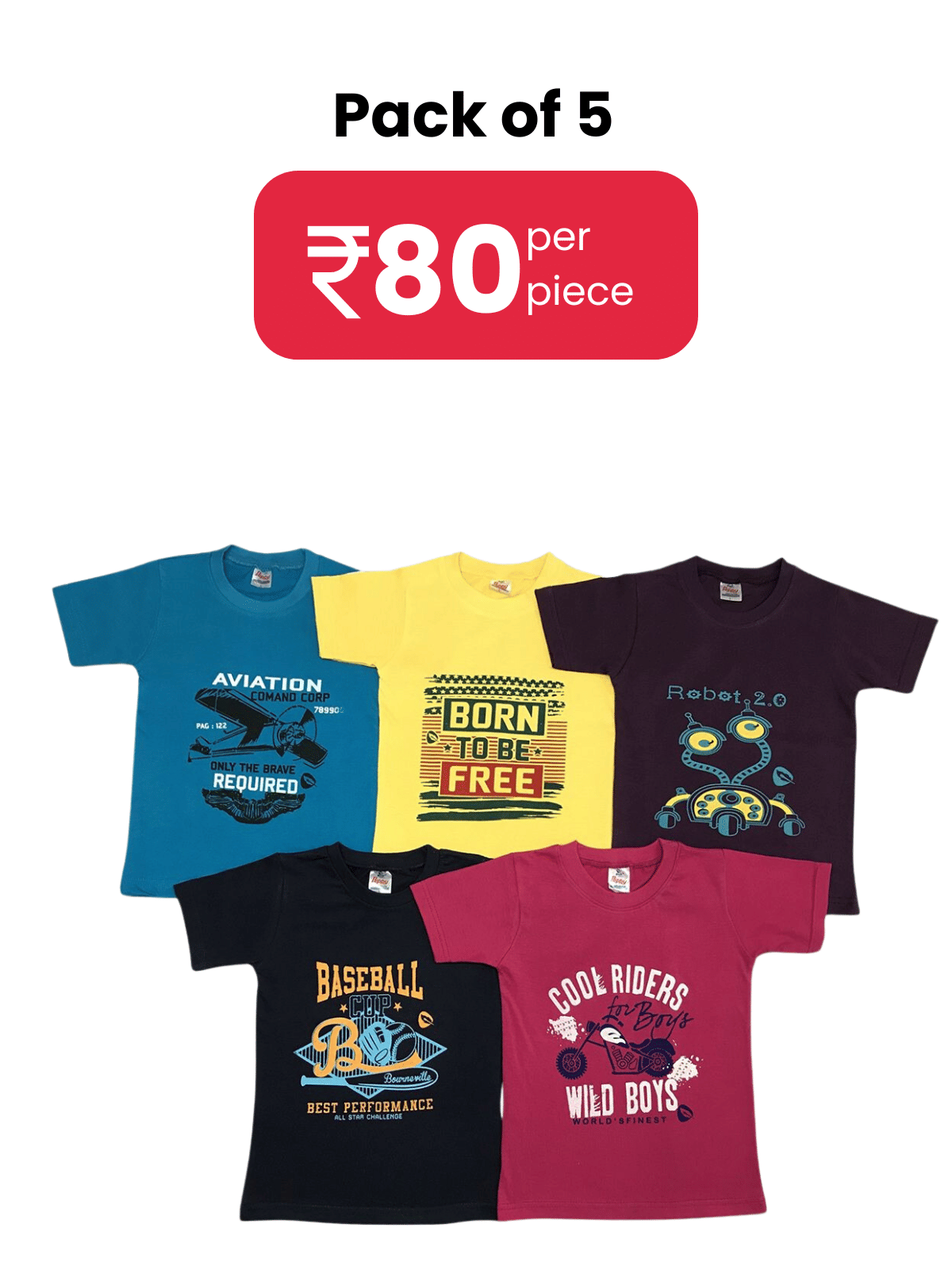     			Soft Apparels Pack of 1 Boys Cotton T-Shirt ( Multi Color )