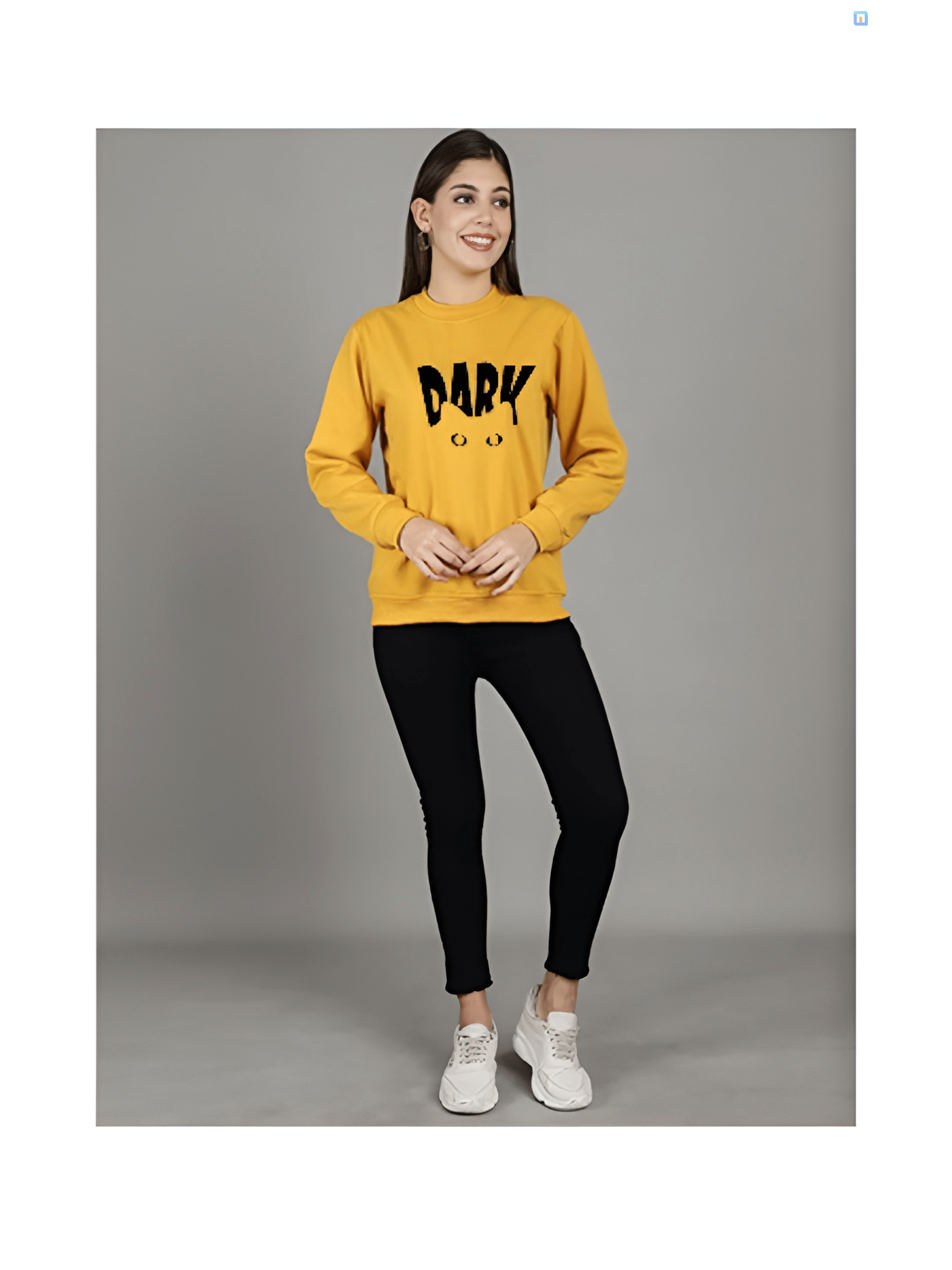     			Unicus Apparel Women Fleece Round Neck Sweatshirt ( Yellow )