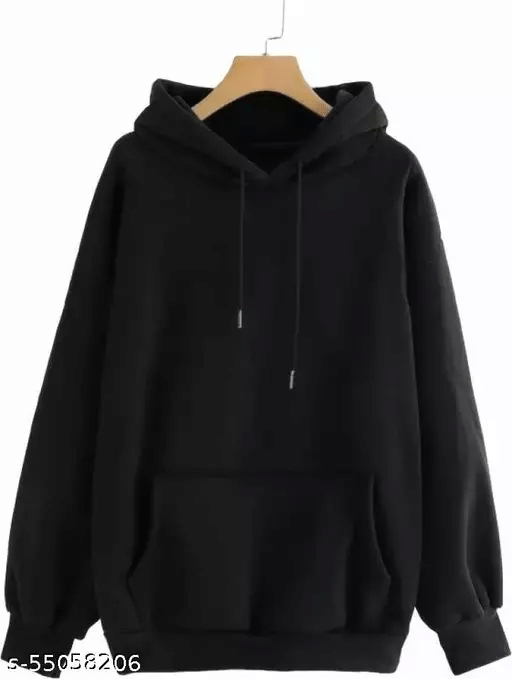     			Unicus Apparel Women Fleece Hooded Sweatshirt ( Black )