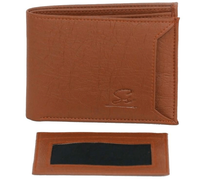     			soyen Brown Canvas,Leather,Faux Leather Men's Coin Pouch,Two Fold Wallet ( Pack of 1 )