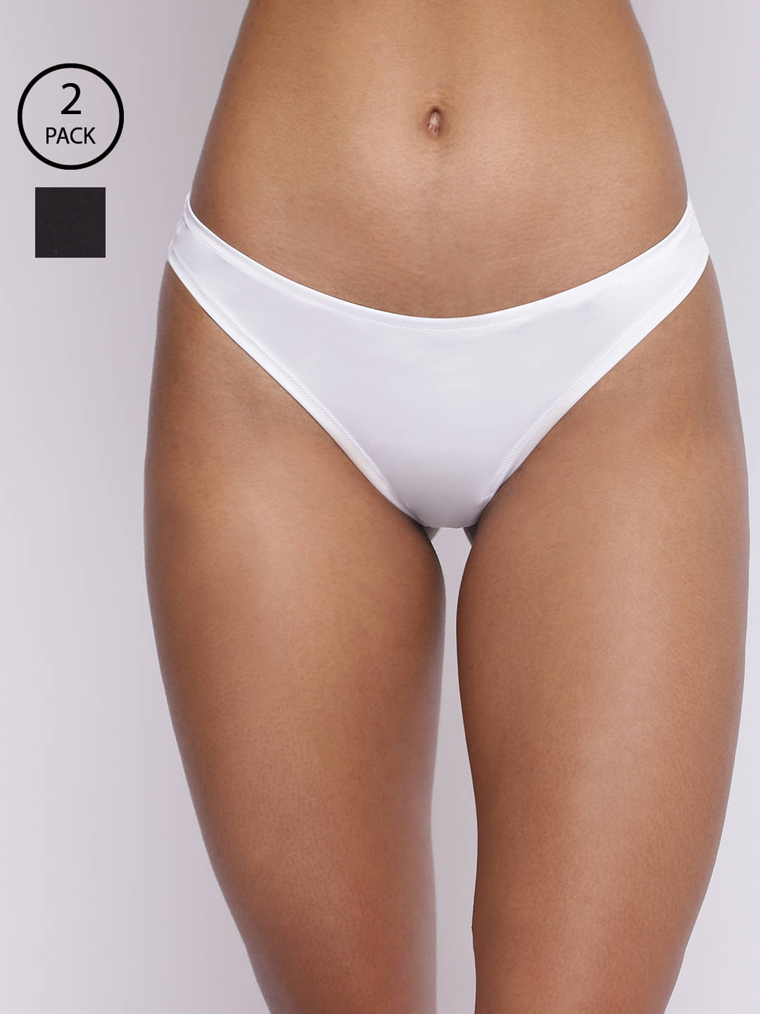 BASIICS By La Intimo Pack of 2 Polyester Solid Women's Thongs ( Multicolor2 ) BASIICS By La Intimo Pack of 2 Polyester Solid Women's Thongs ( Multicolor2 )