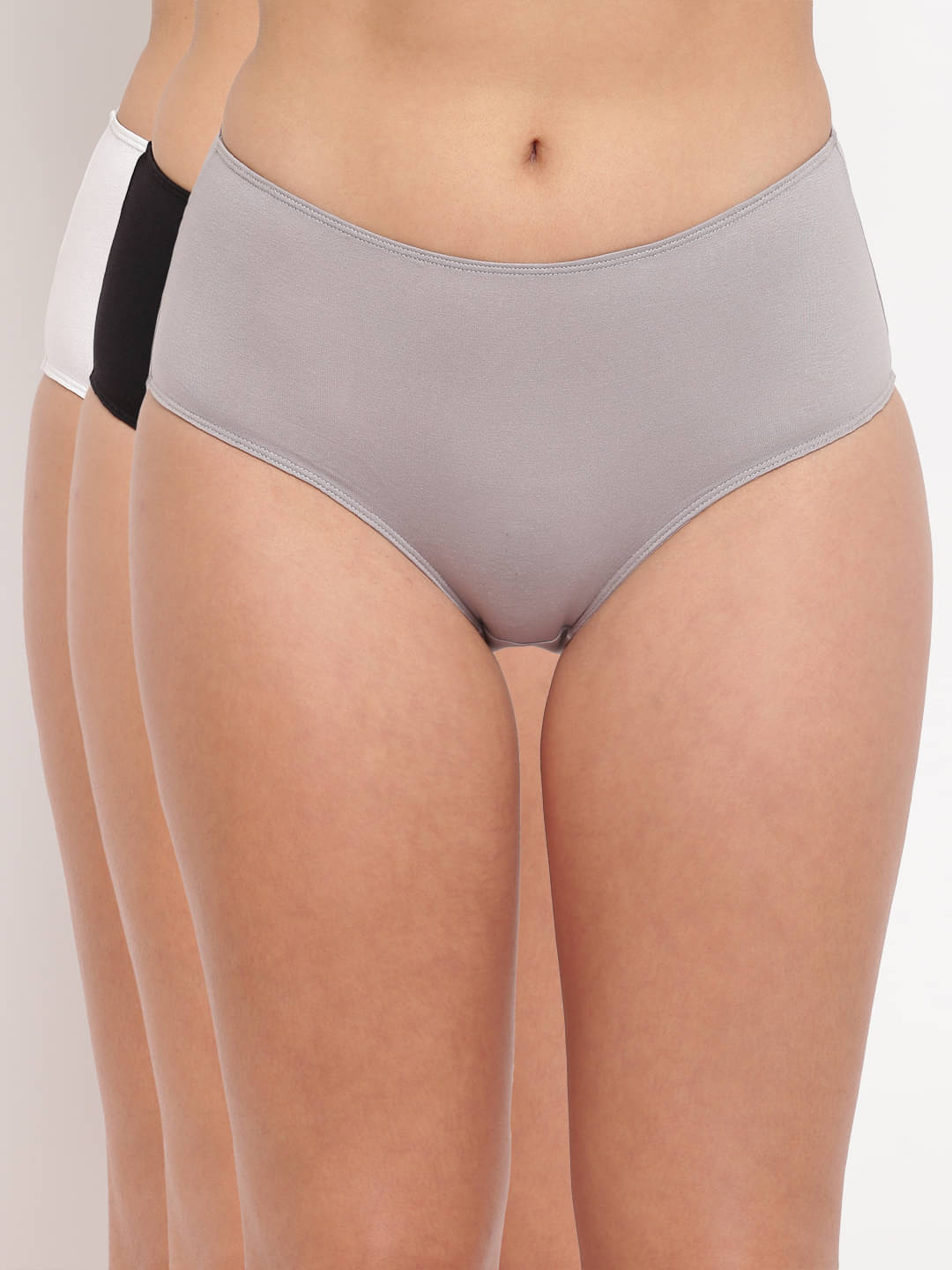 BASIICS By La Intimo Pack of 3 Cotton Lycra Solid Women's Hipster ( Multicolor ) BASIICS By La Intimo Pack of 3 Cotton Lycra Solid Women's Hipster ( Multicolor )