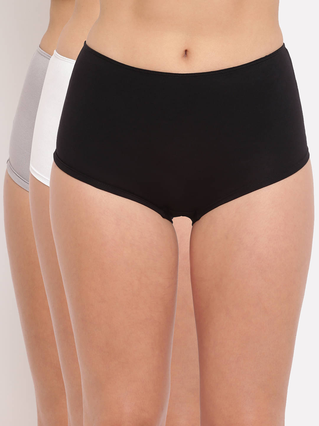 BASIICS By La Intimo Pack of 3 Cotton Lycra Solid Women's Boy Shorts ( Multicolor ) BASIICS By La Intimo Pack of 3 Cotton Lycra Solid Women's Boy Shorts ( Multicolor )